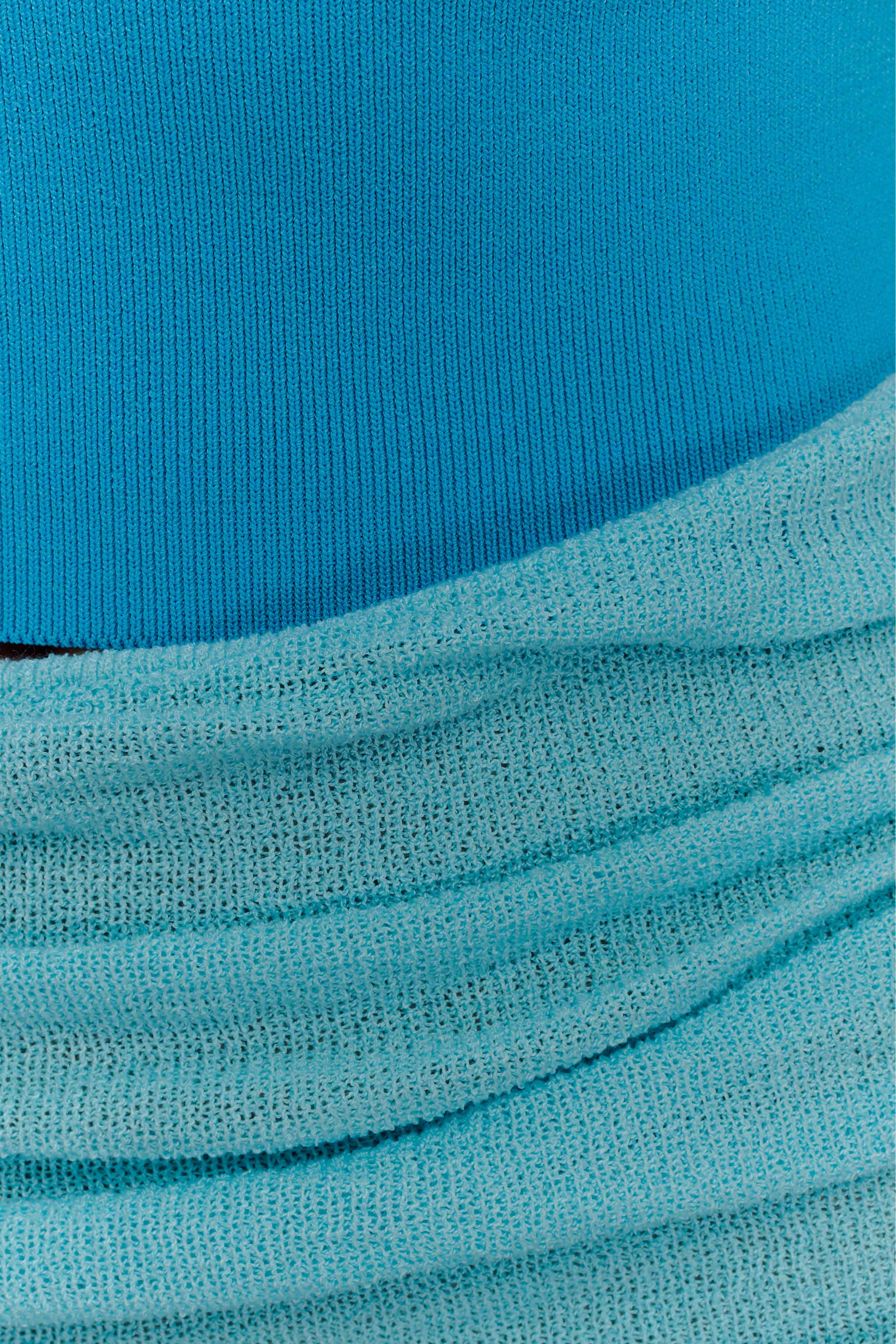 Jasiel Strapless Knit Maxi Dress - Cyan Blue - Image 6