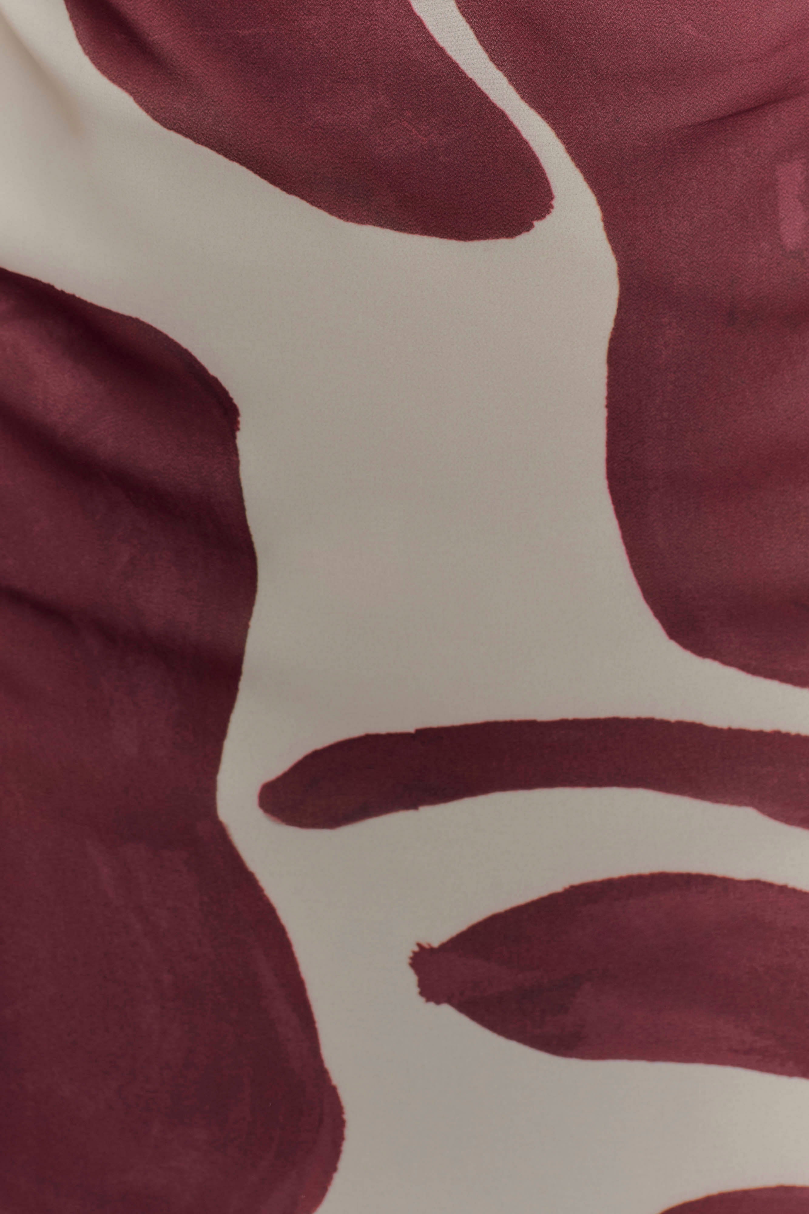 Amaya Strapless Chiffon Maxi Dress - Brown Deco Fleur Print - Image 5