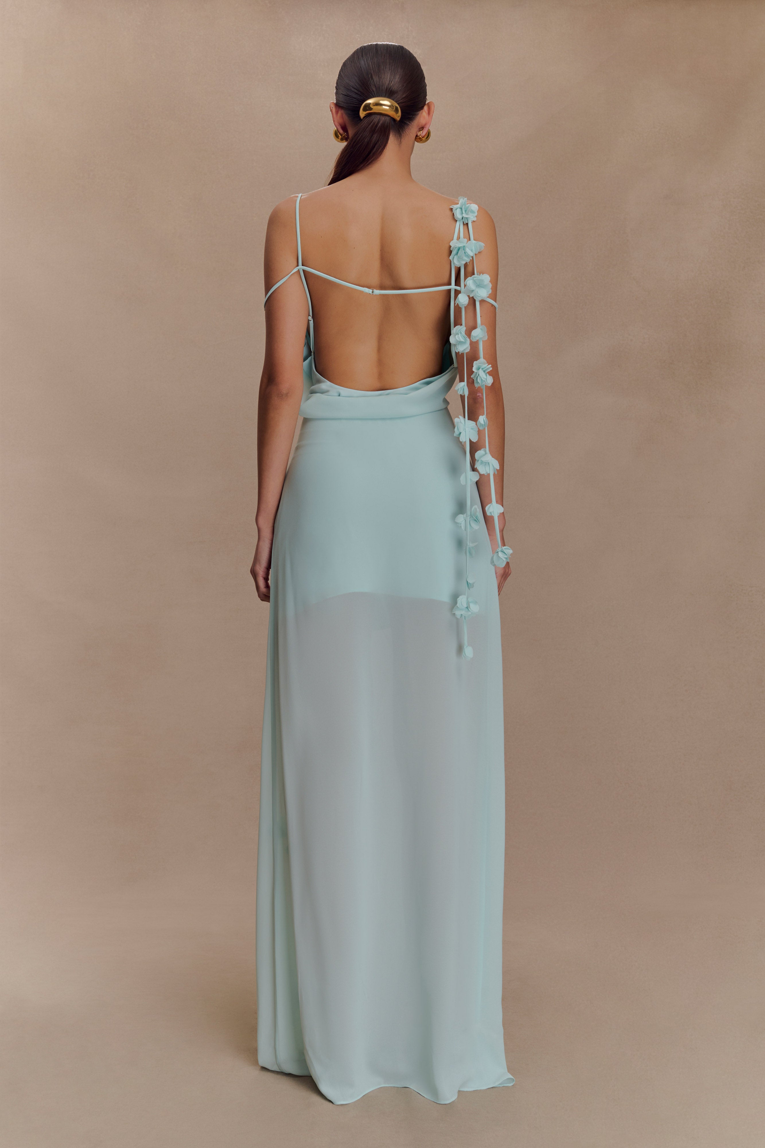 Alternative view of Rosalie Floral Chiffon Maxi Dress - Lagoon
