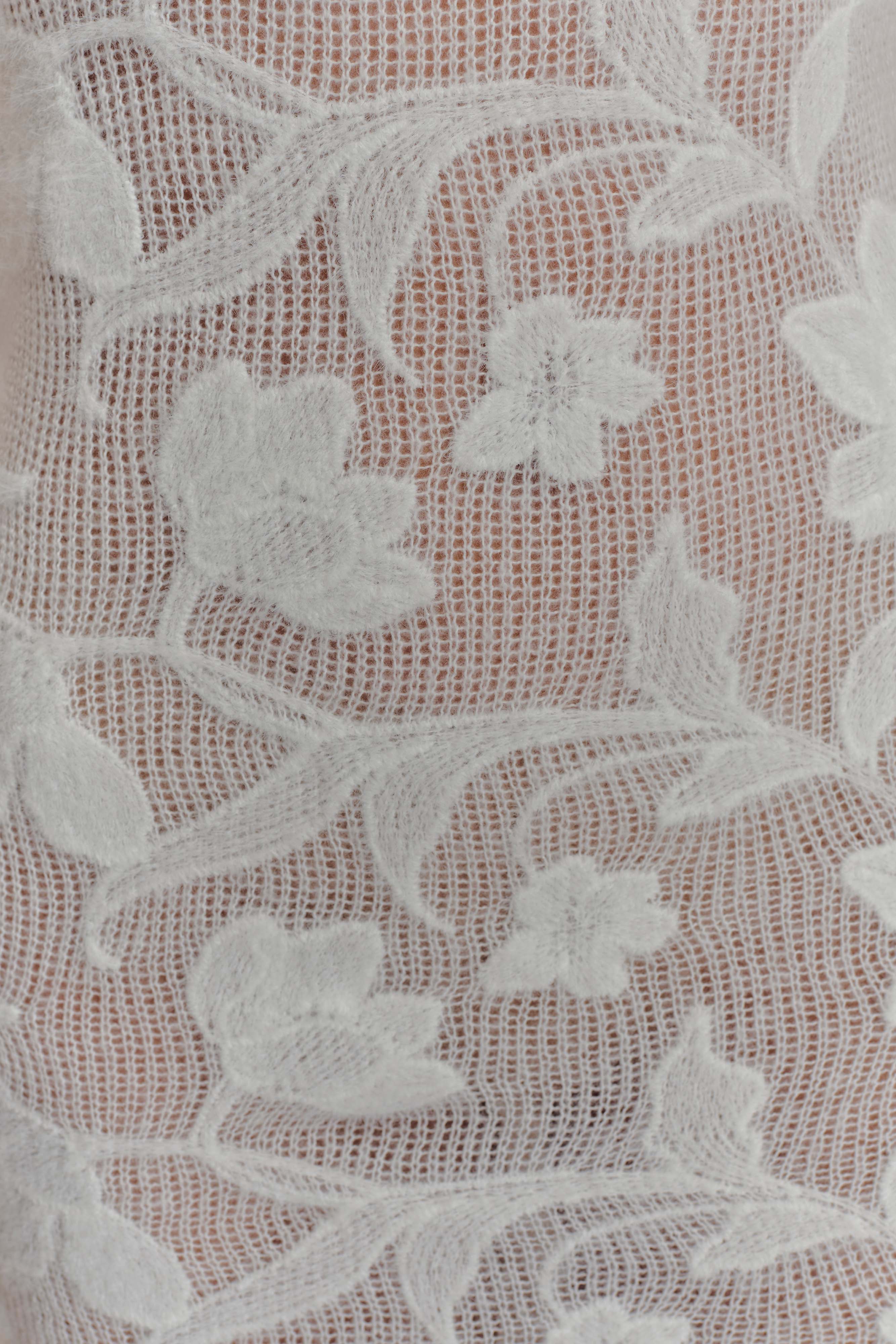 Cornelia Floral Sheer Maxi Dress - Ivory - Image 7