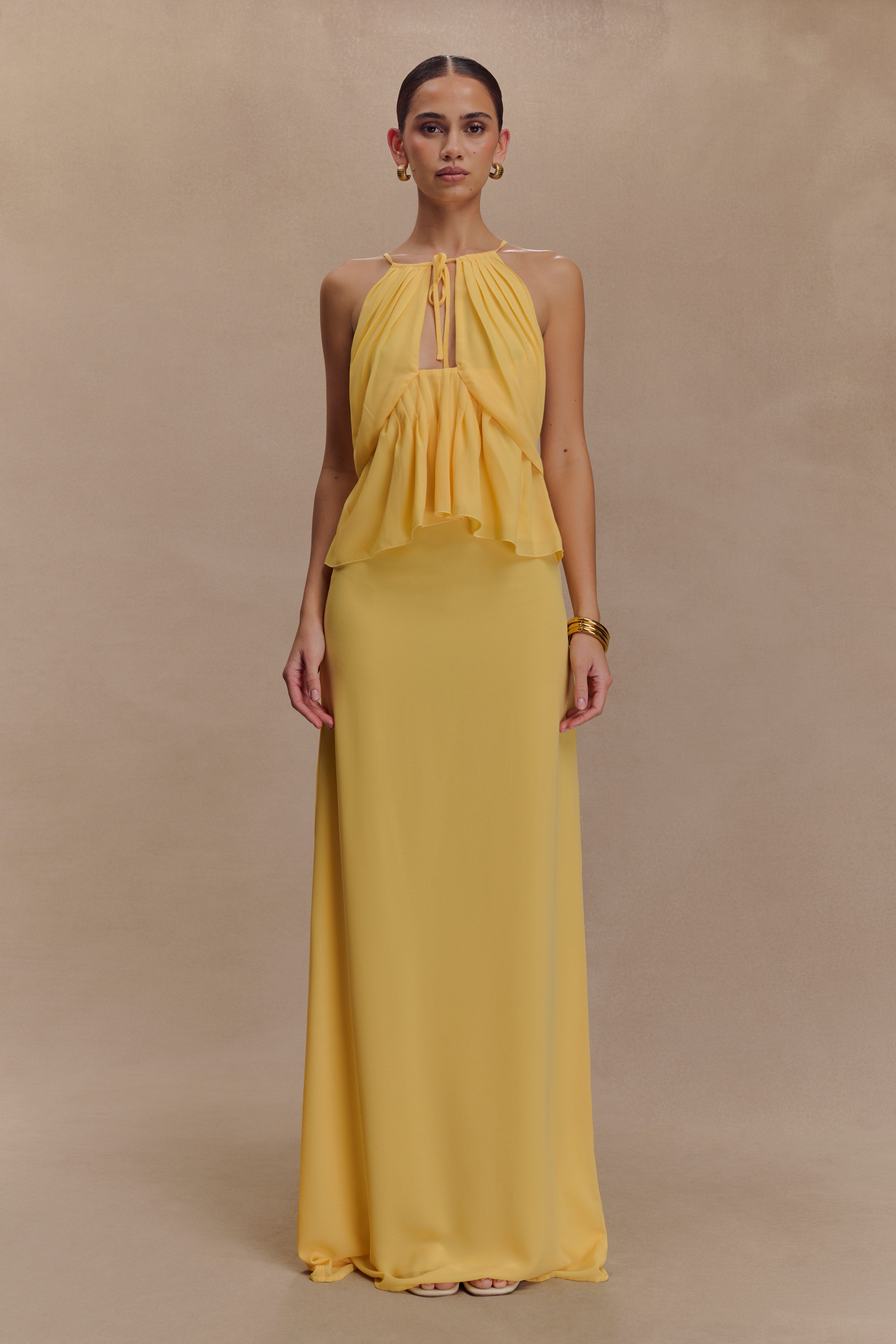 Korra Chiffon Halter Top - Butterscotch - Image 4