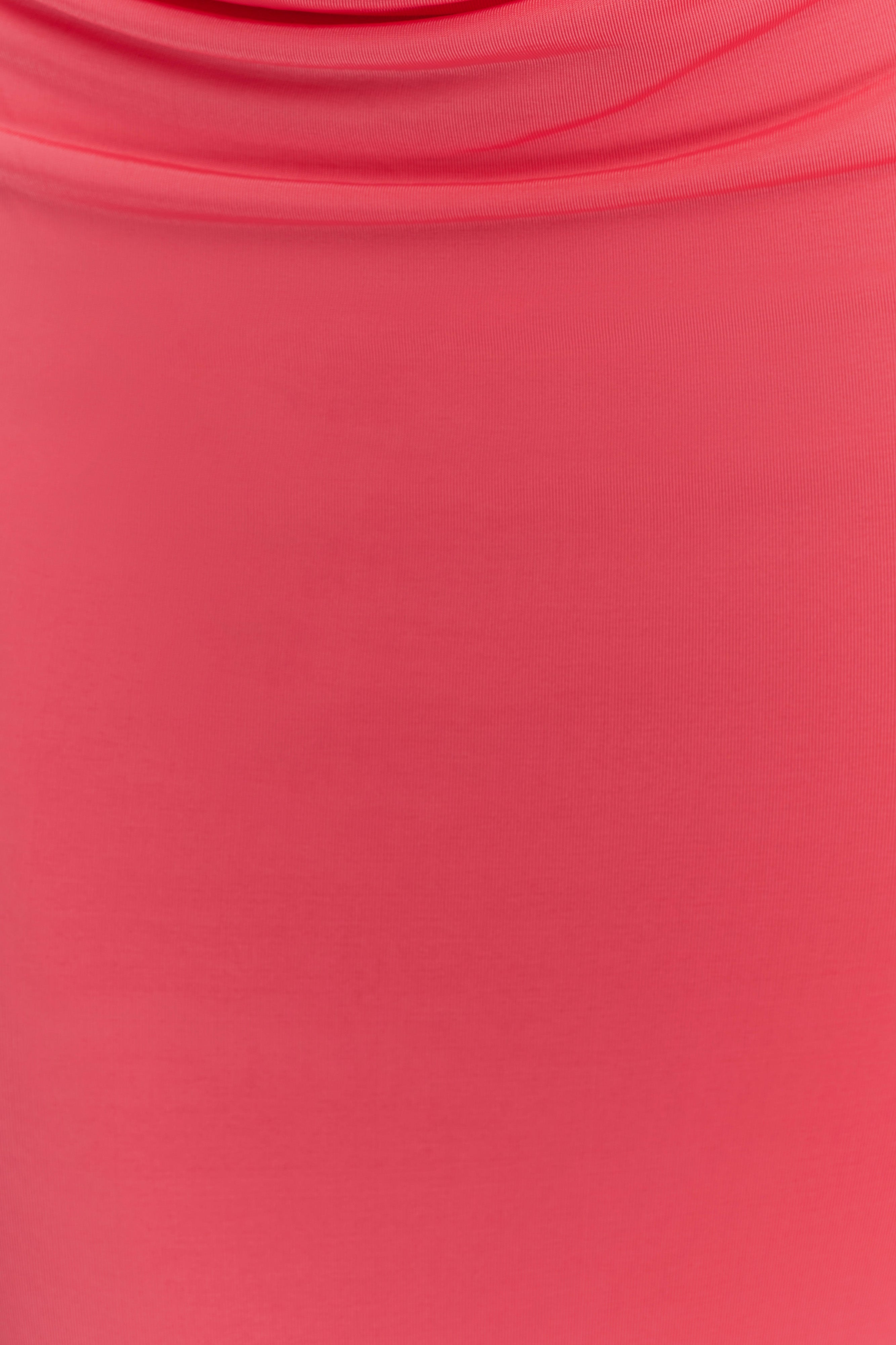 Madison Strapless Slinky Maxi Dress - Coral - Image 5