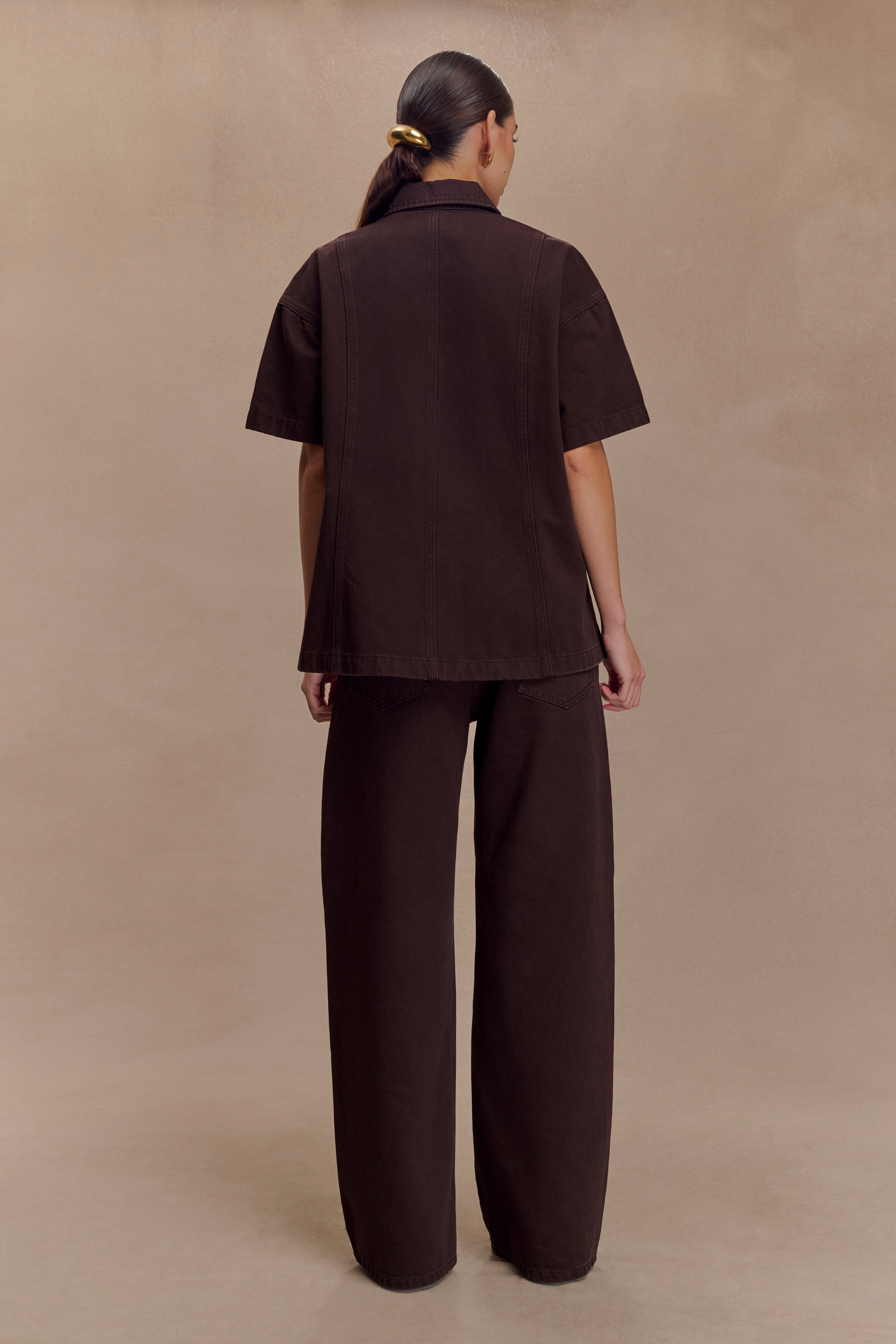 Mannon Mid Rise Denim Jeans - Chocolate - Image 3