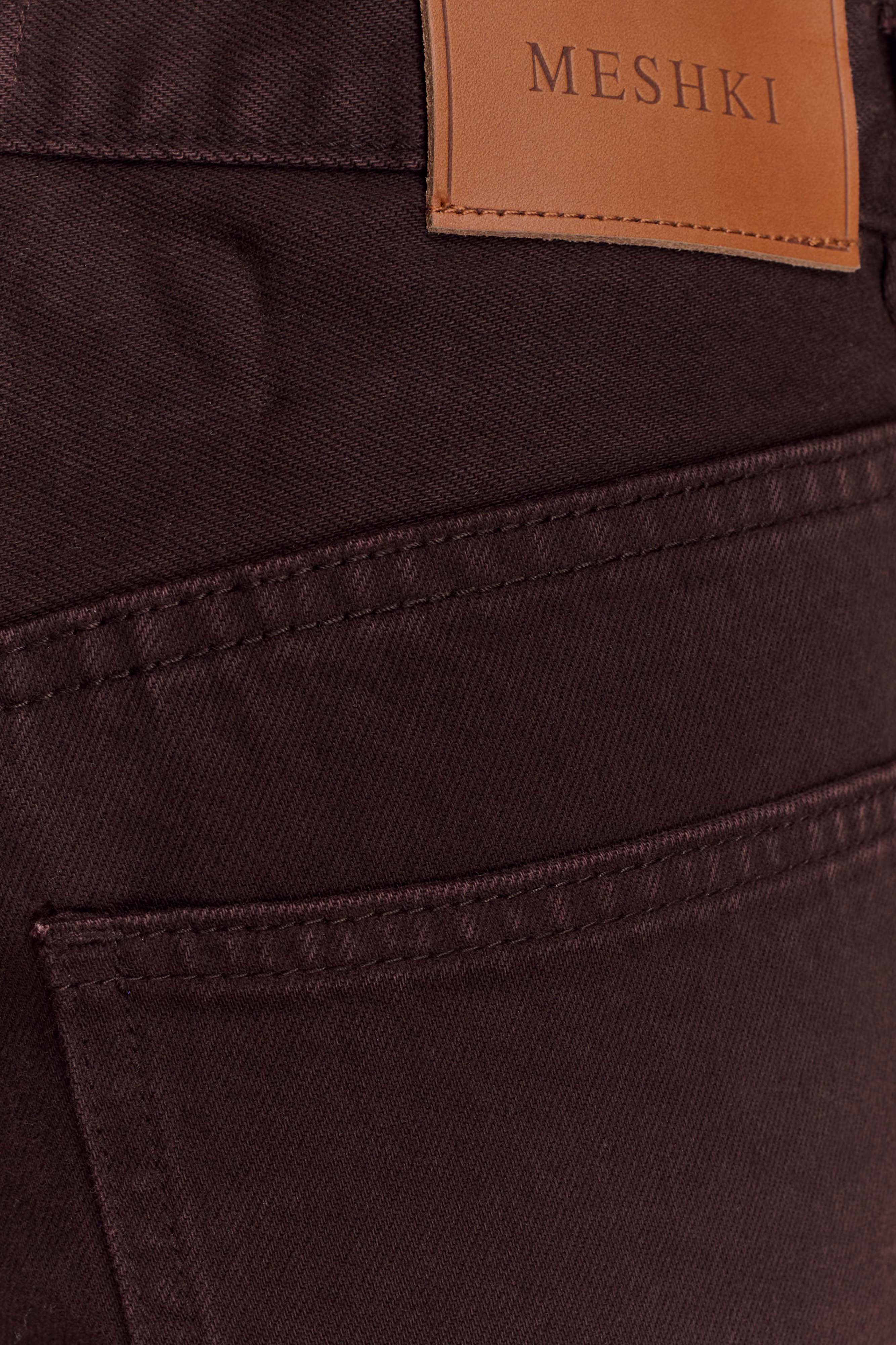 Mannon Mid Rise Denim Jeans - Chocolate - Image 8