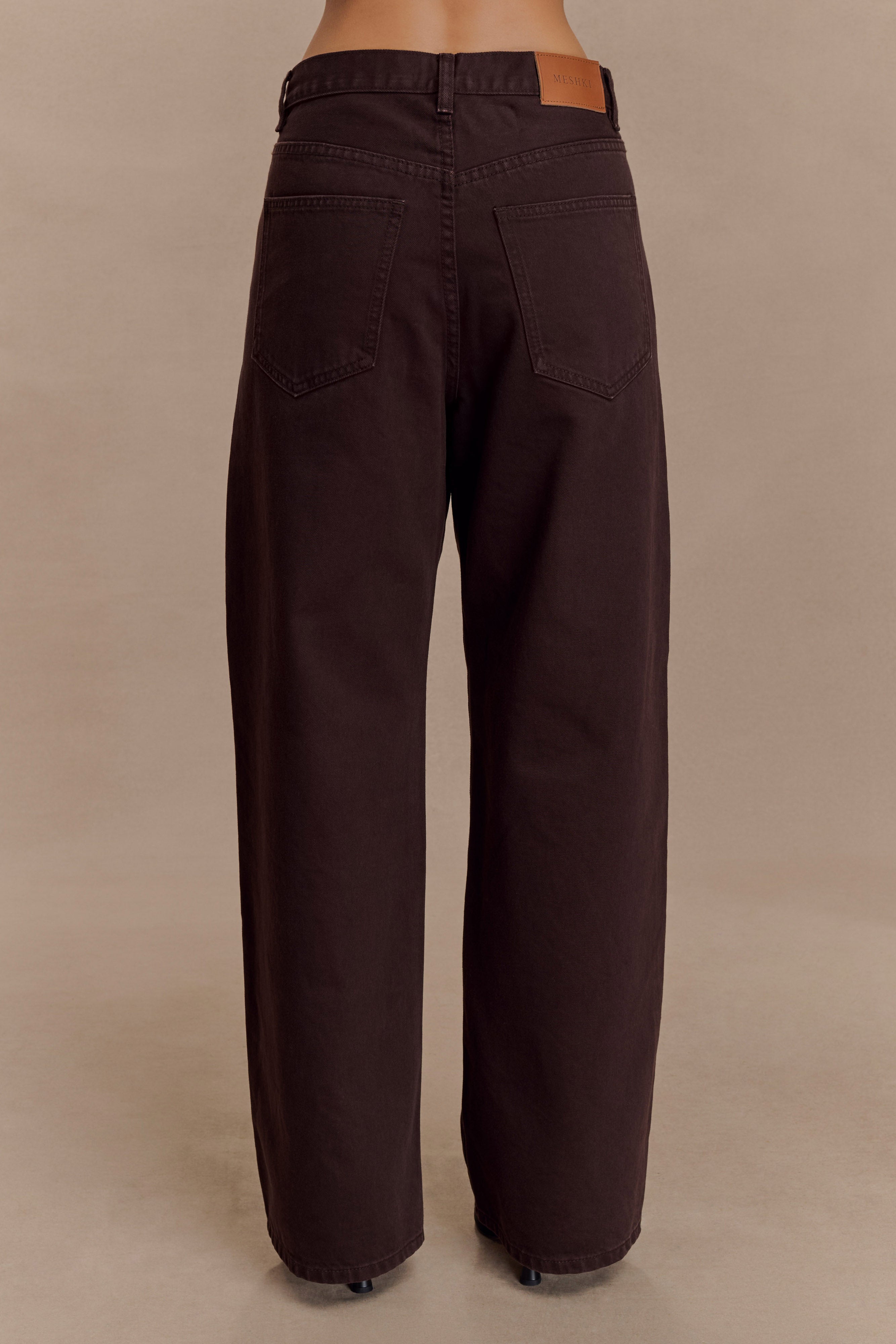 Mannon Mid Rise Denim Jeans - Chocolate - Image 6