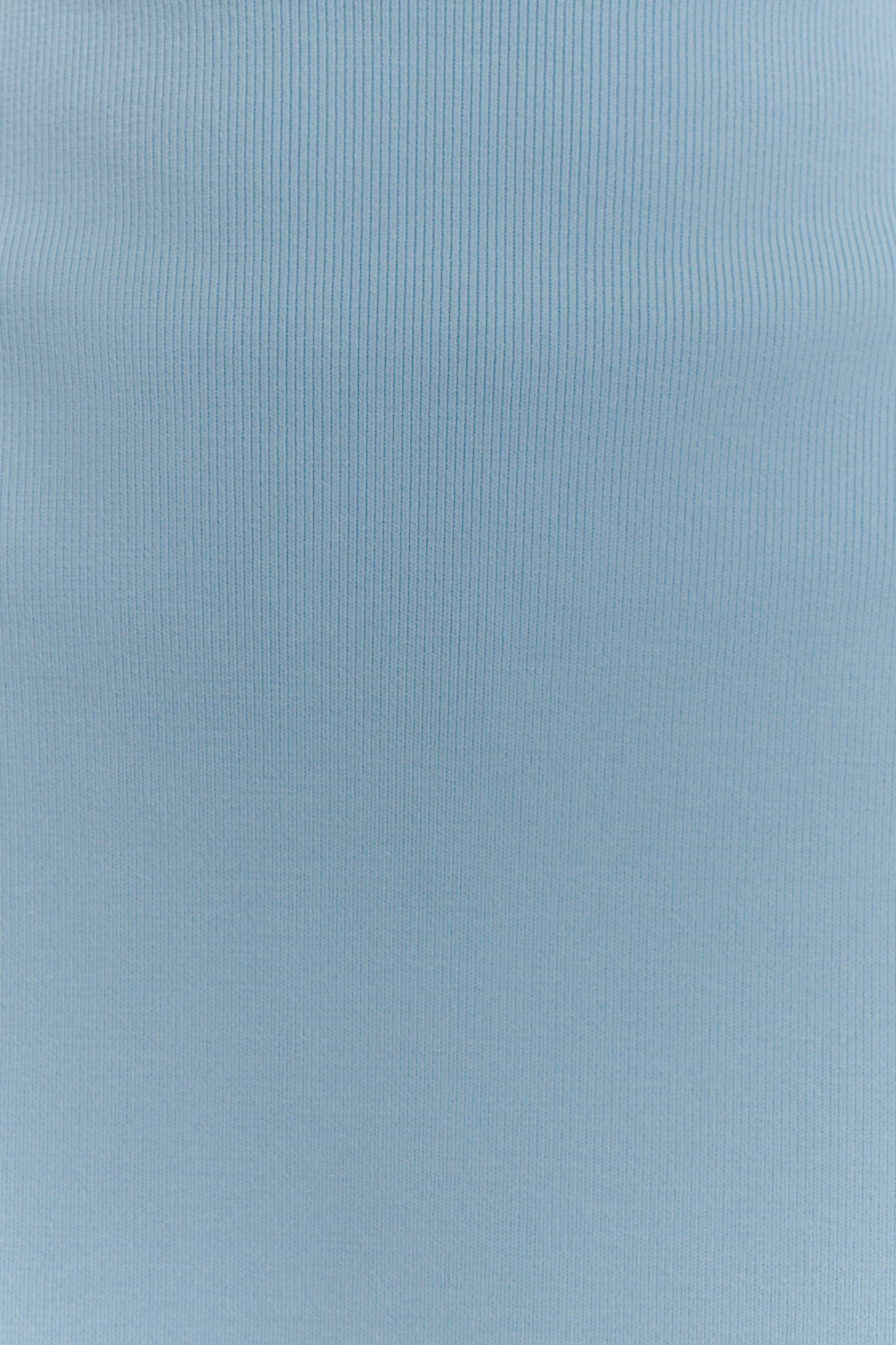 Anette Bandage Knit Strapless Top - Sky Blue - Image 7