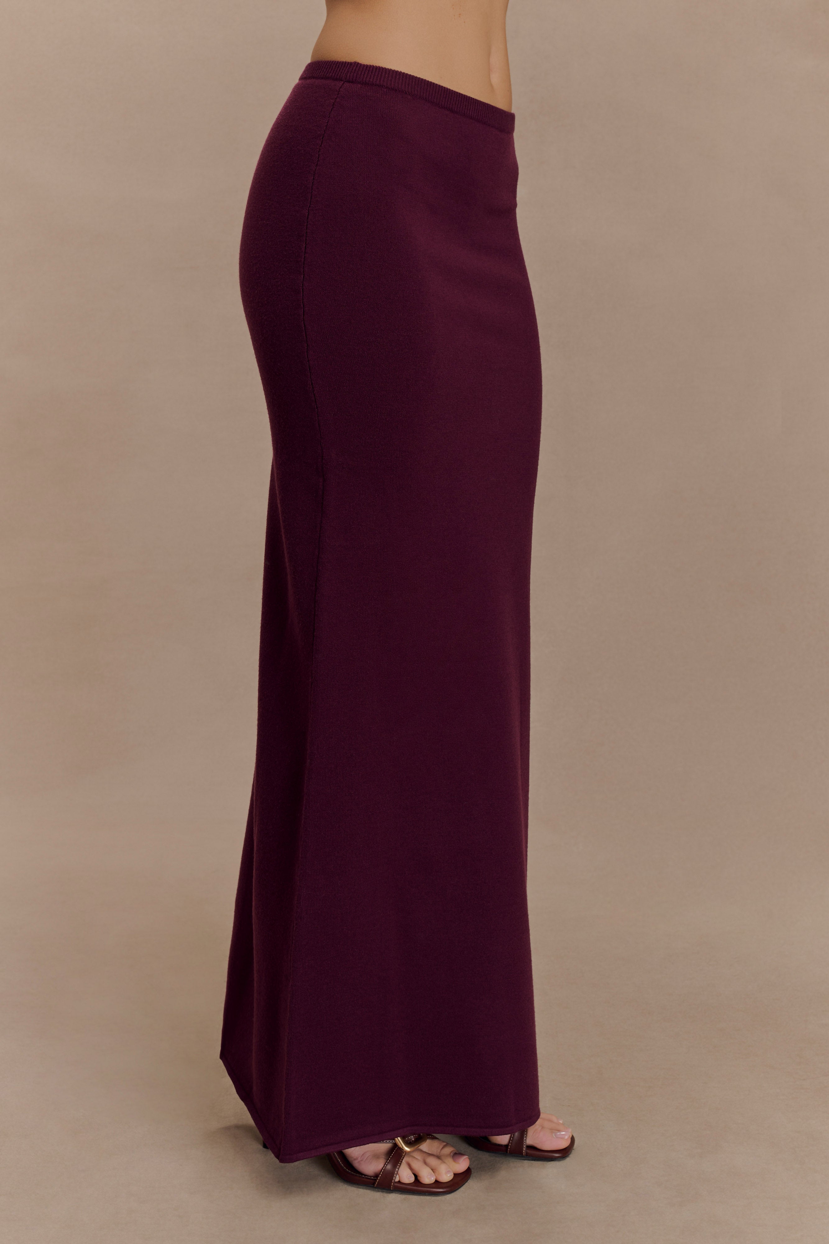 Miles Knit Maxi Skirt - Plum - Image 5