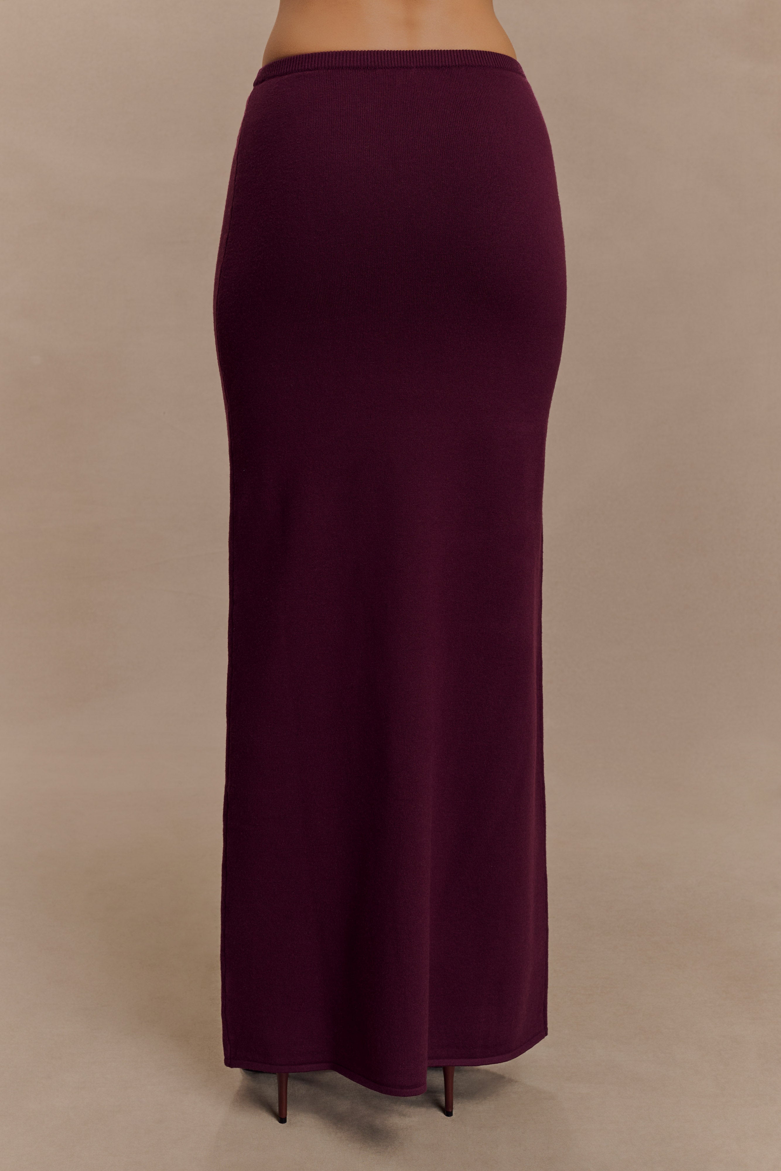Miles Knit Maxi Skirt - Plum - Image 6