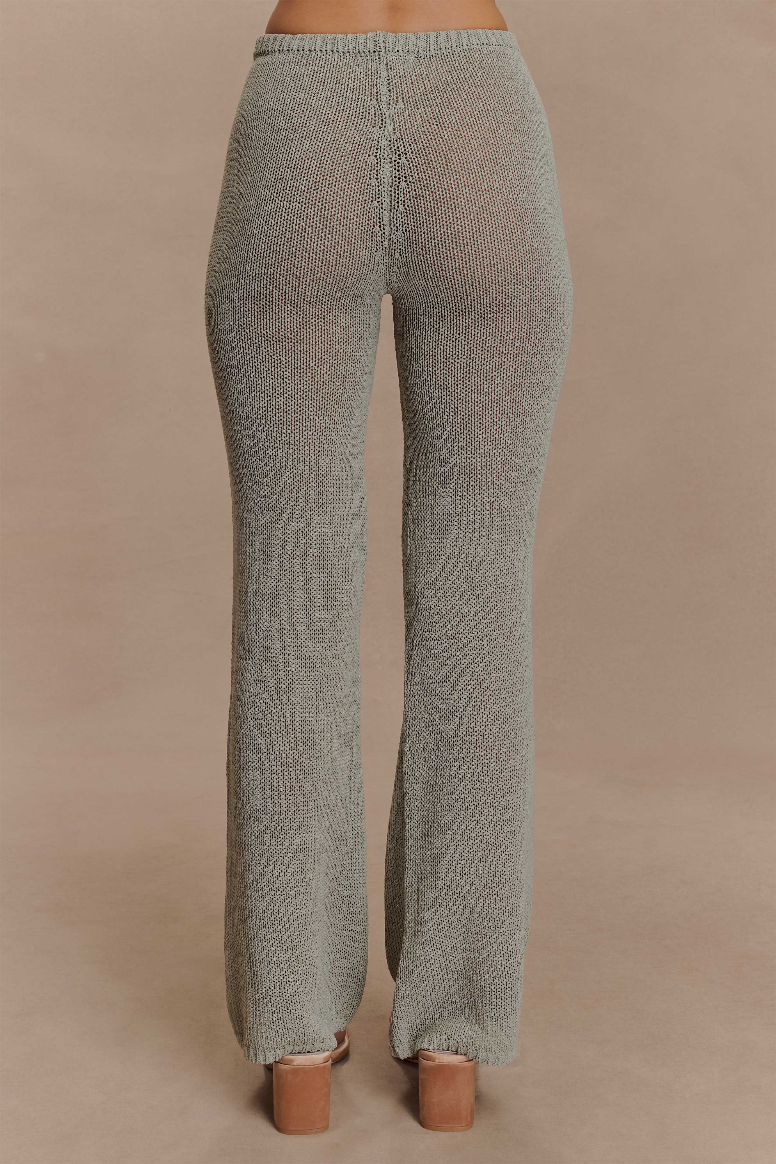 Alternative view of Malani Wide Leg Knit Pants - Sage