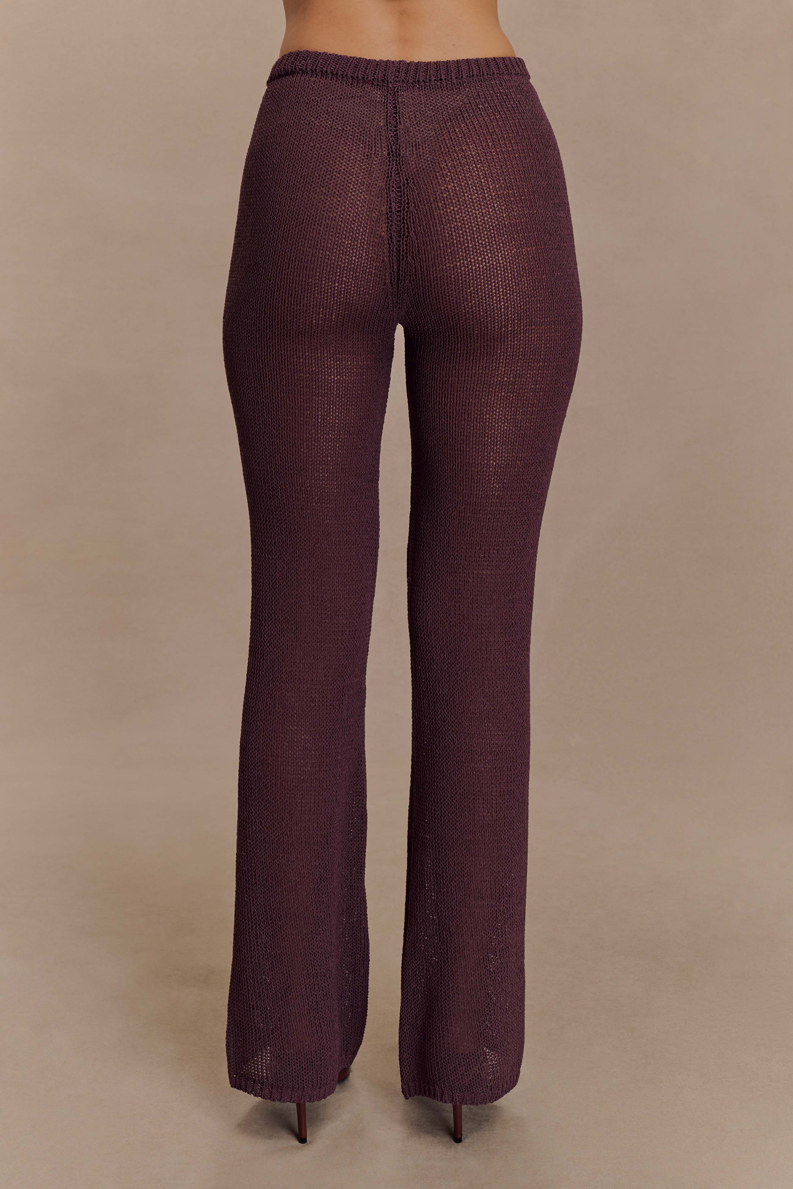 Alternative view of Malani Wide Leg Knit Pants - Chocolate