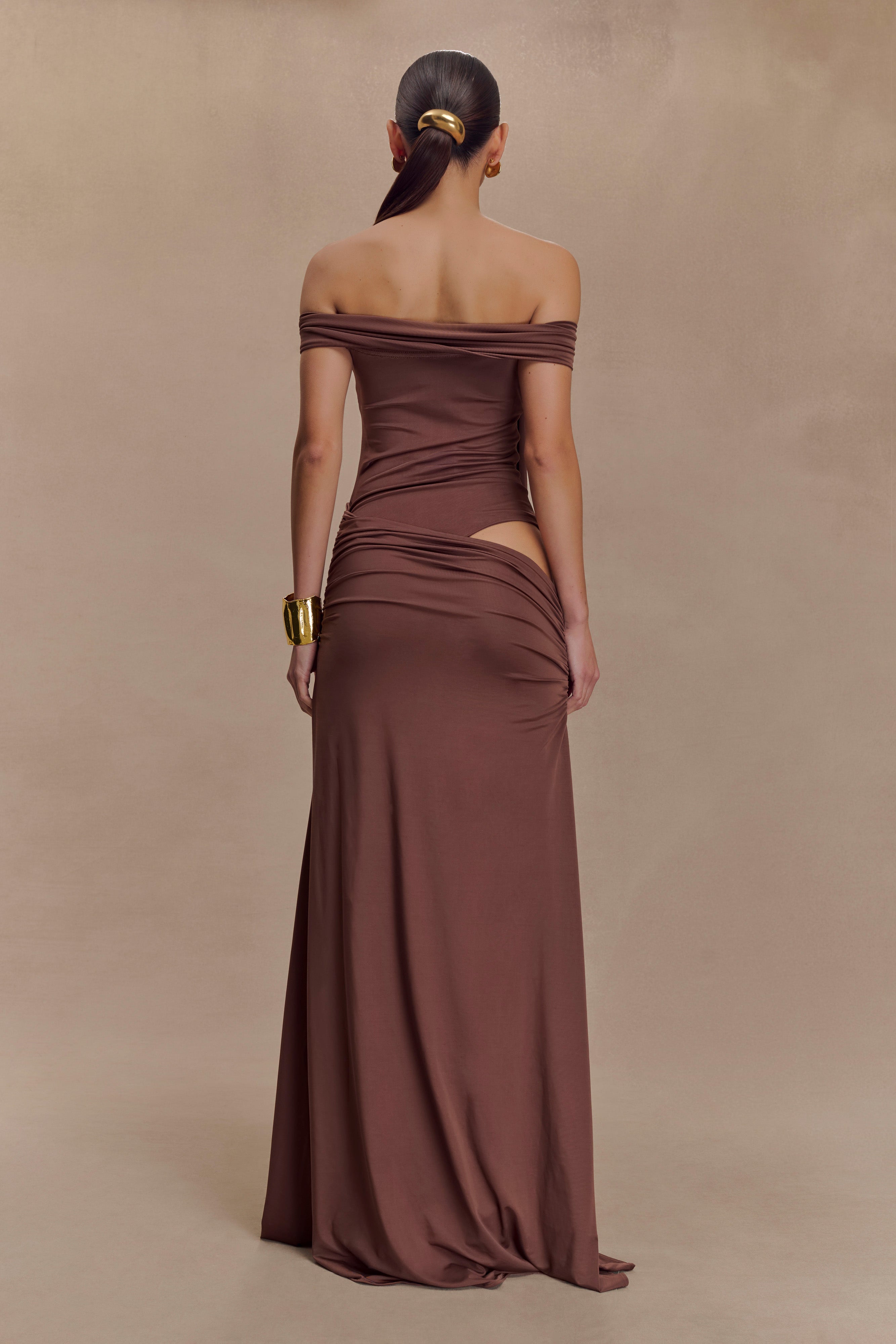 Alternative view of Oliver Slinky Maxi Dress - Chocolate
