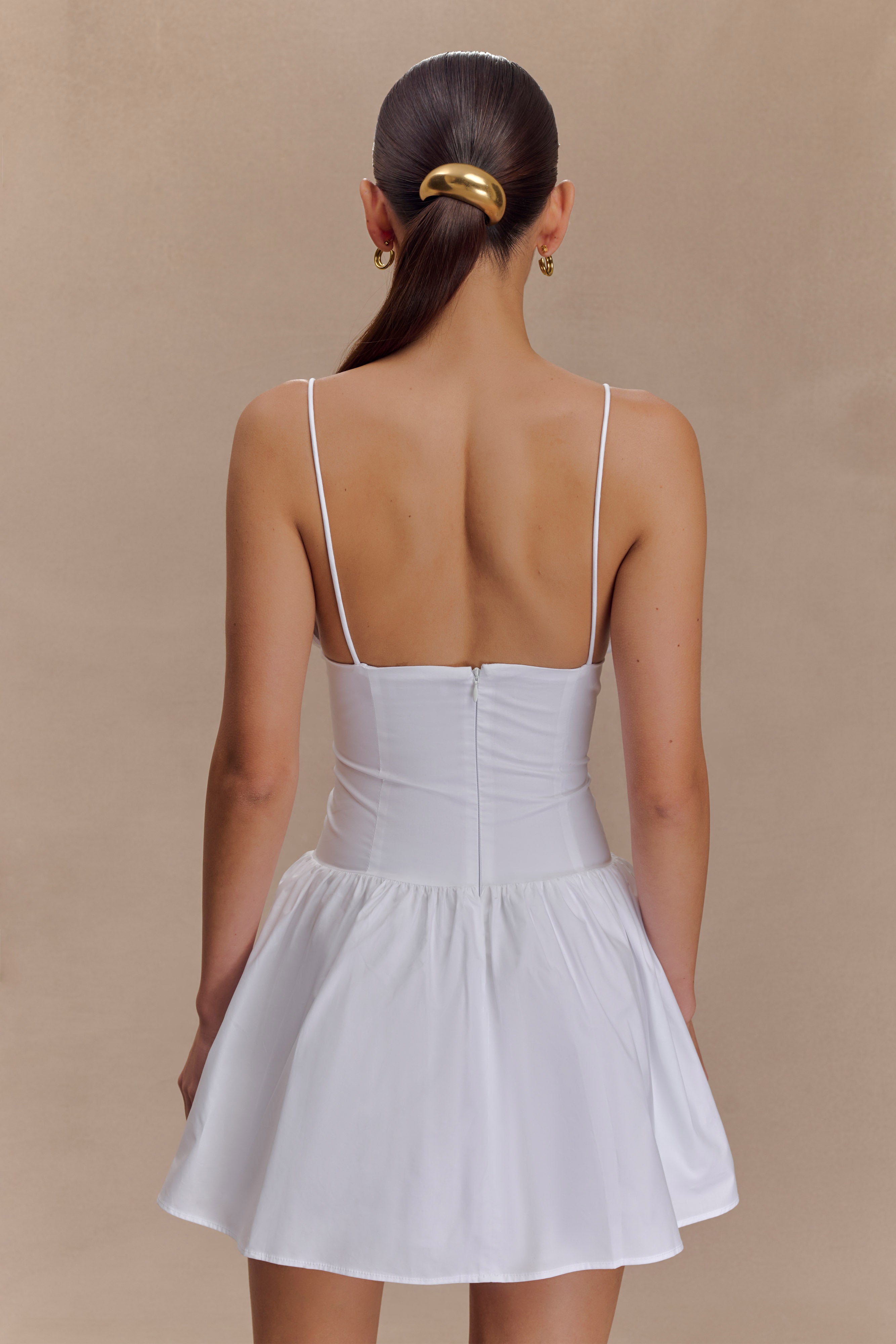 Alternative view of Janis Cotton Frill Mini Dress - White