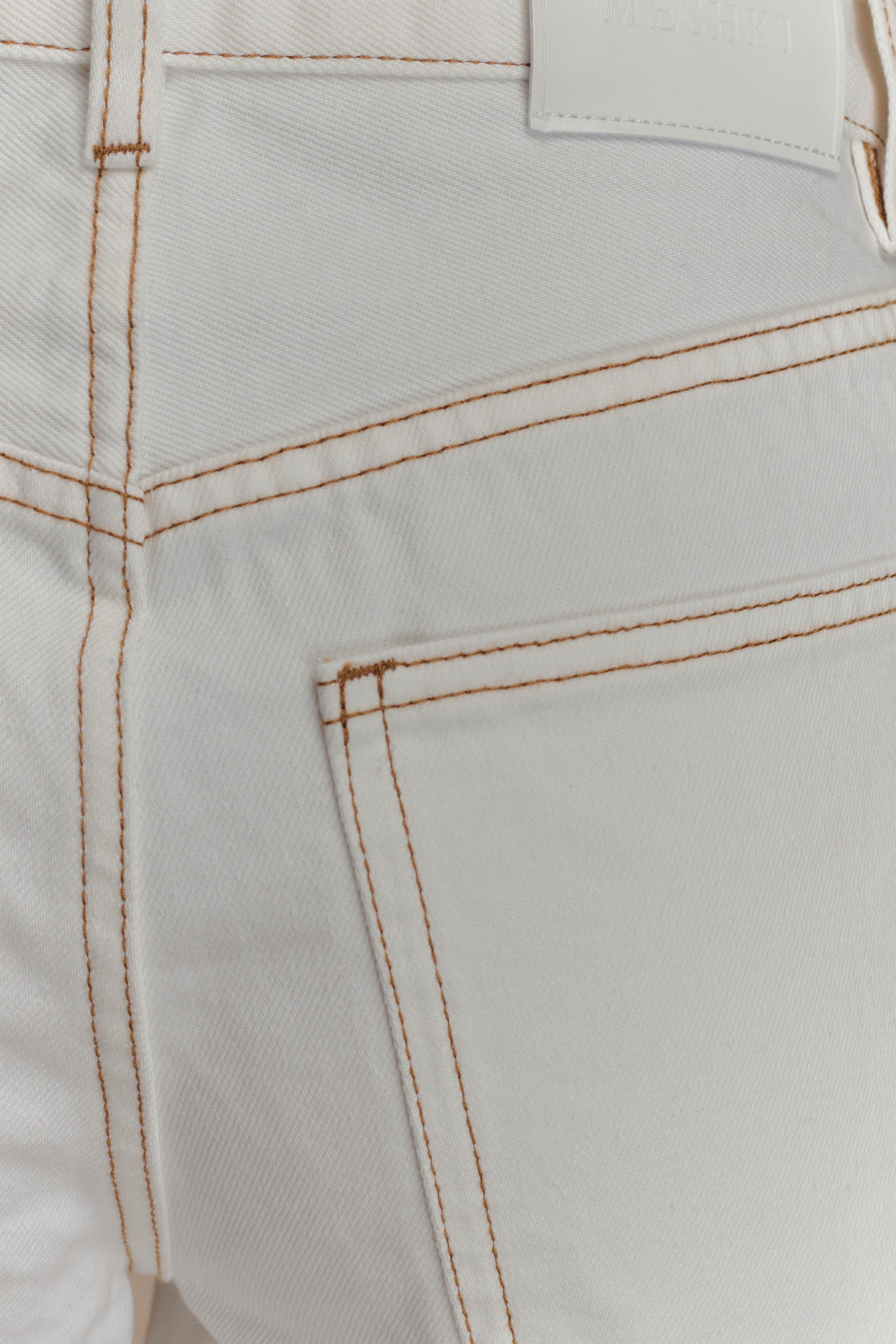 Mannon Mid Rise Denim Jeans - White - Image 5