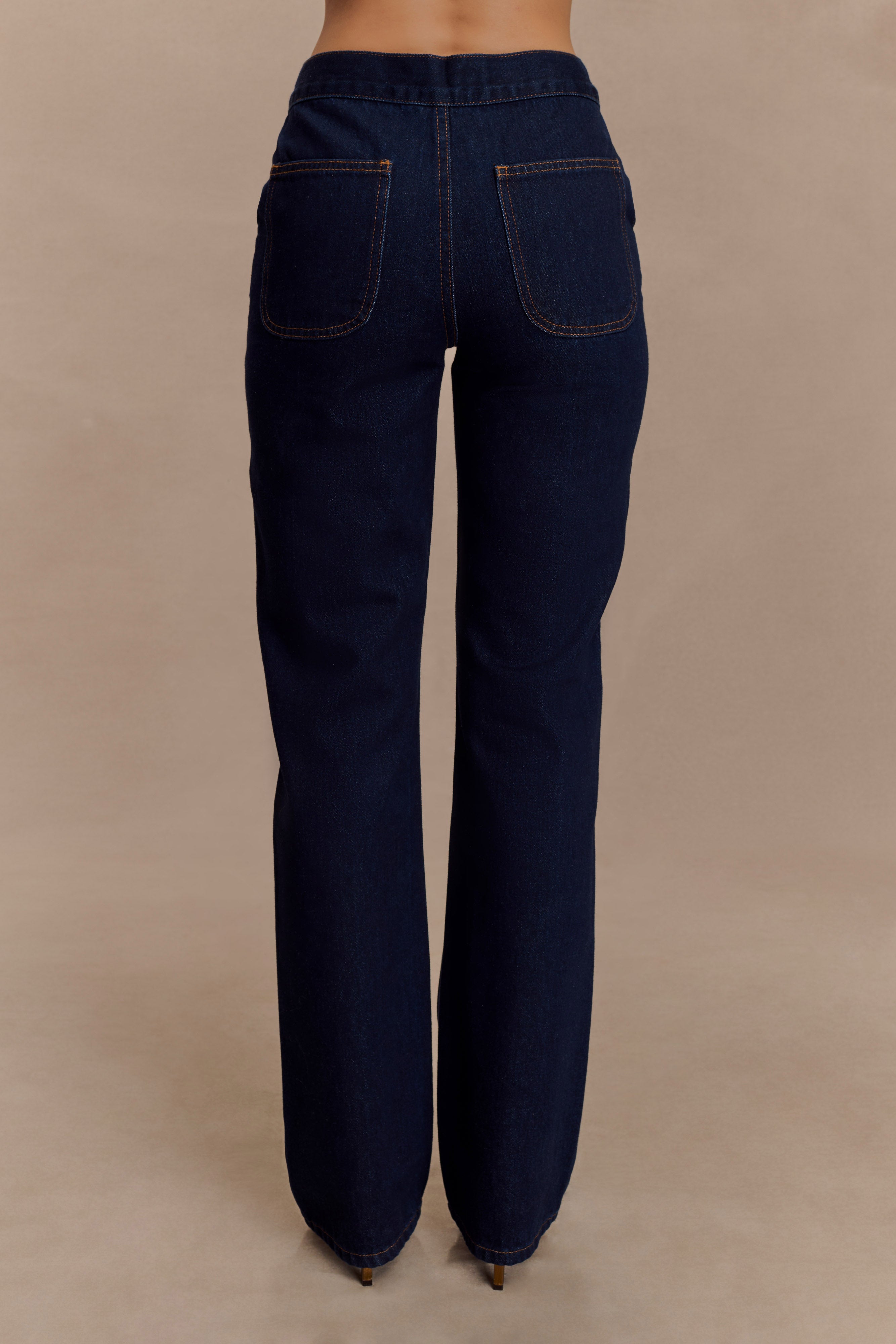 Alternative view of Remington V Front Straight Leg Jeans - Indigo Blue