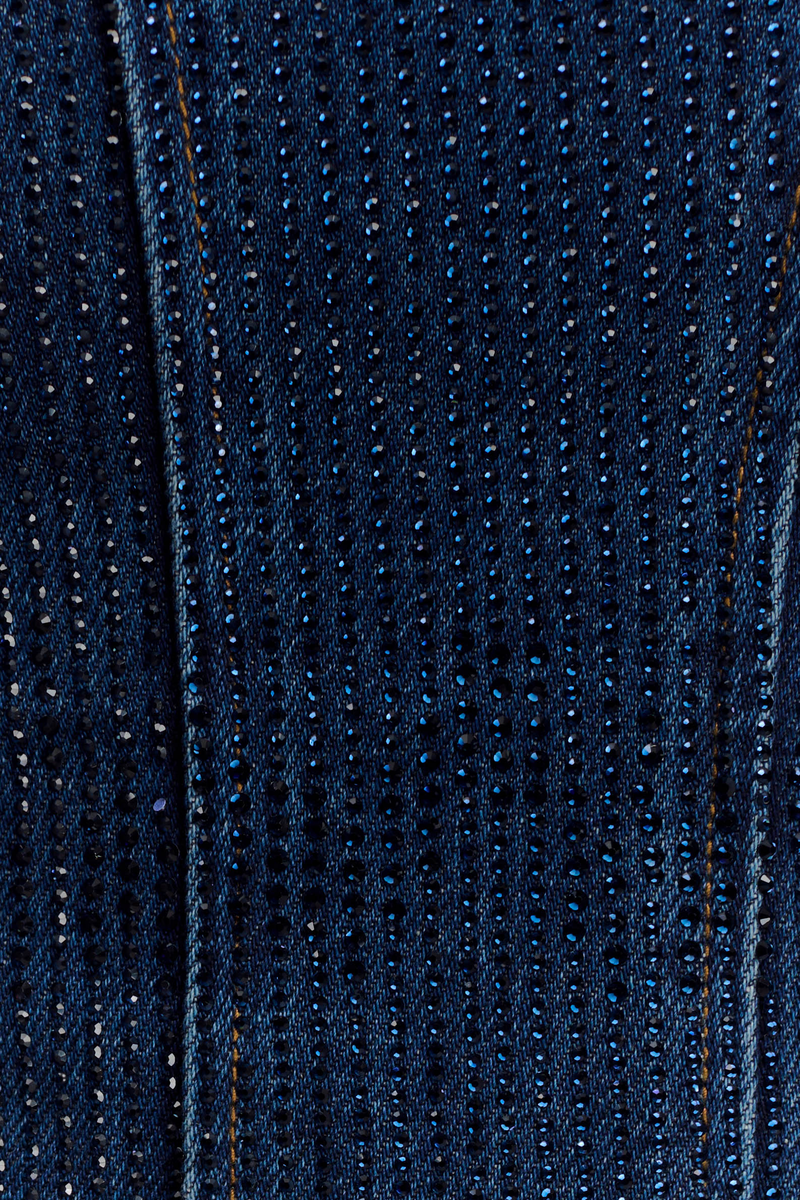 Monte Strapless Diamante Denim Corset - Midnight Blue - Image 9
