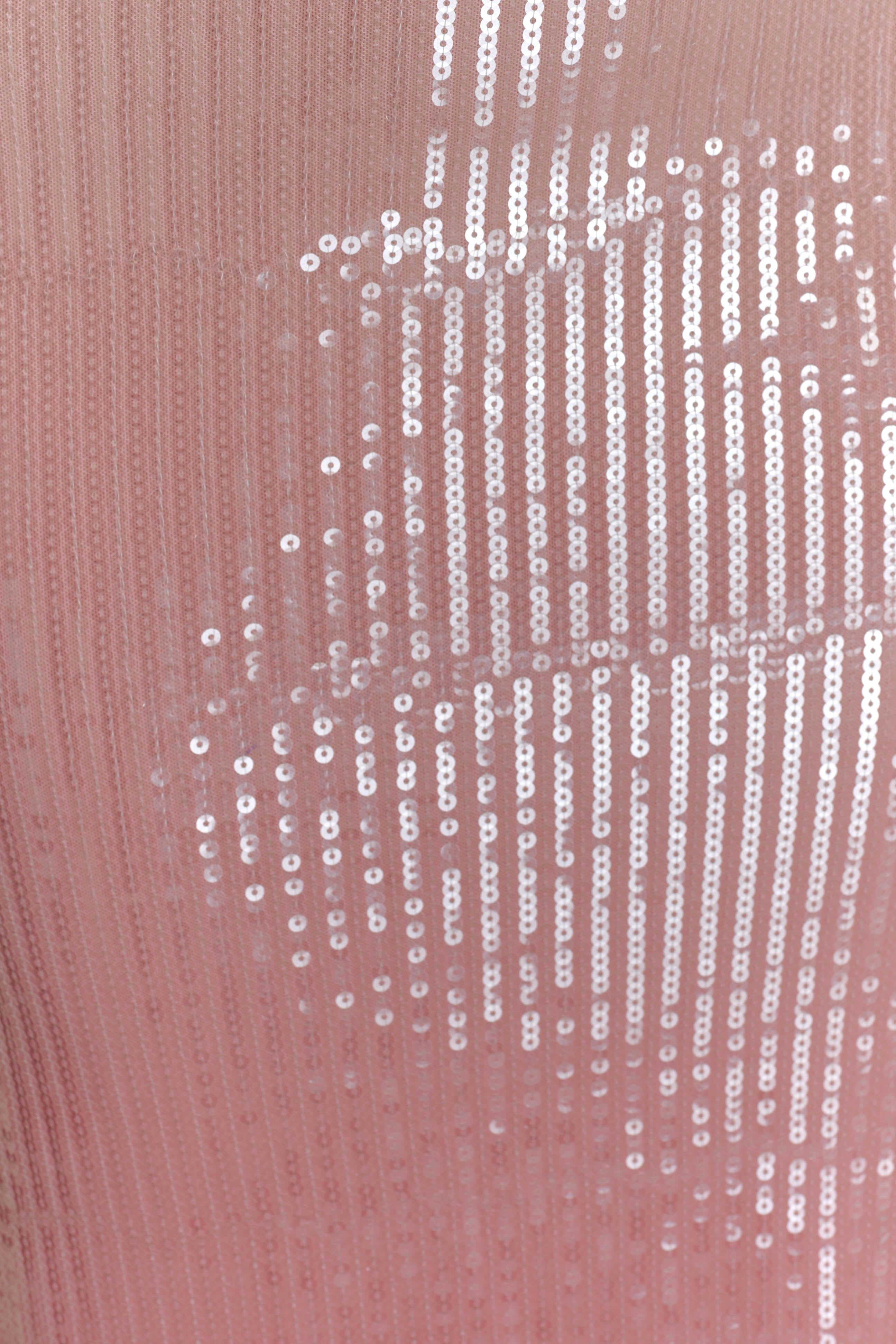 Miranda Strapless Sequin Maxi Dress - Ombre Pink - Image 7