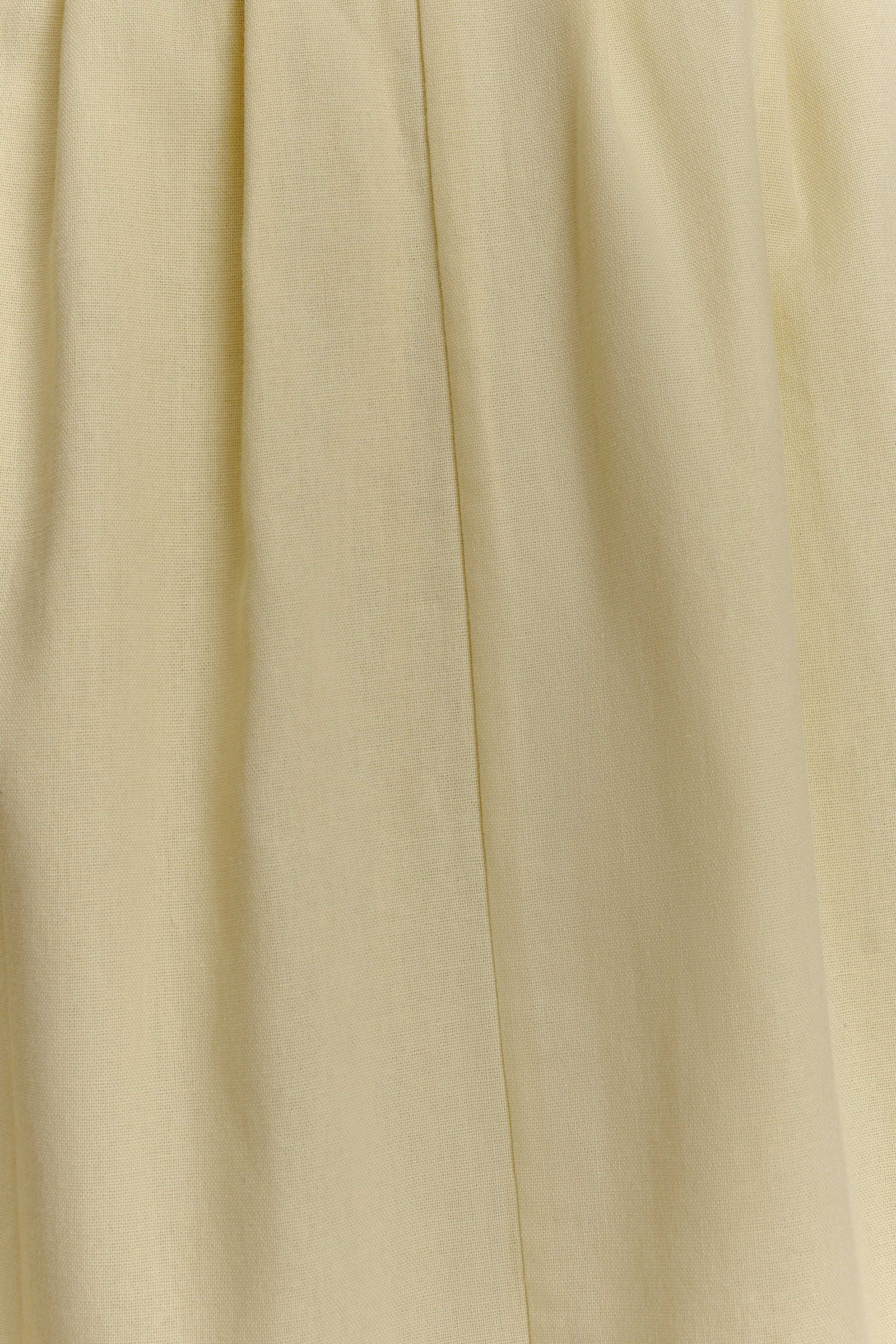 Aysha Buttoned Linen Midi Dress - Lemon - Image 4