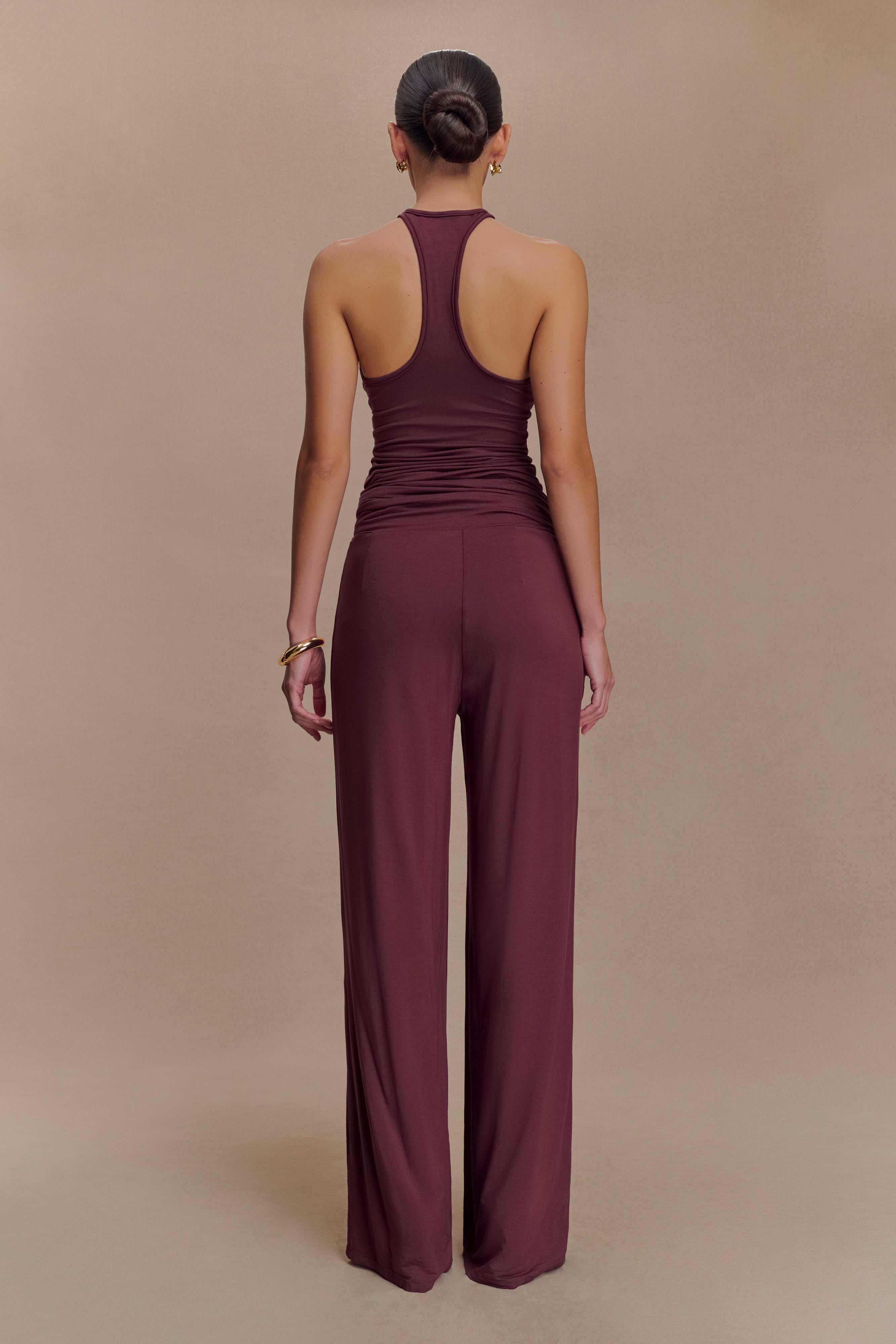 Alternative view of Ramona Modal Straight Leg Pant - Mahogany