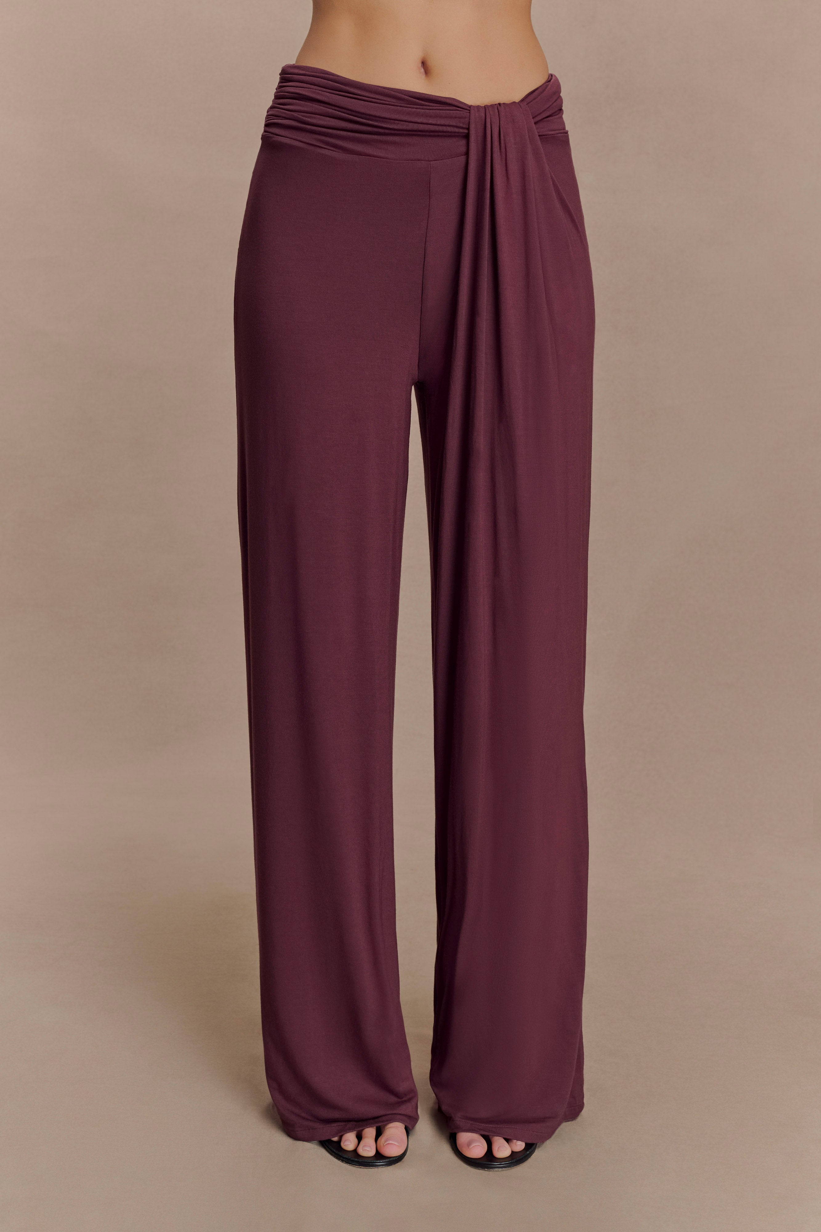 Ramona Modal Straight Leg Pant - Mahogany - Image 3