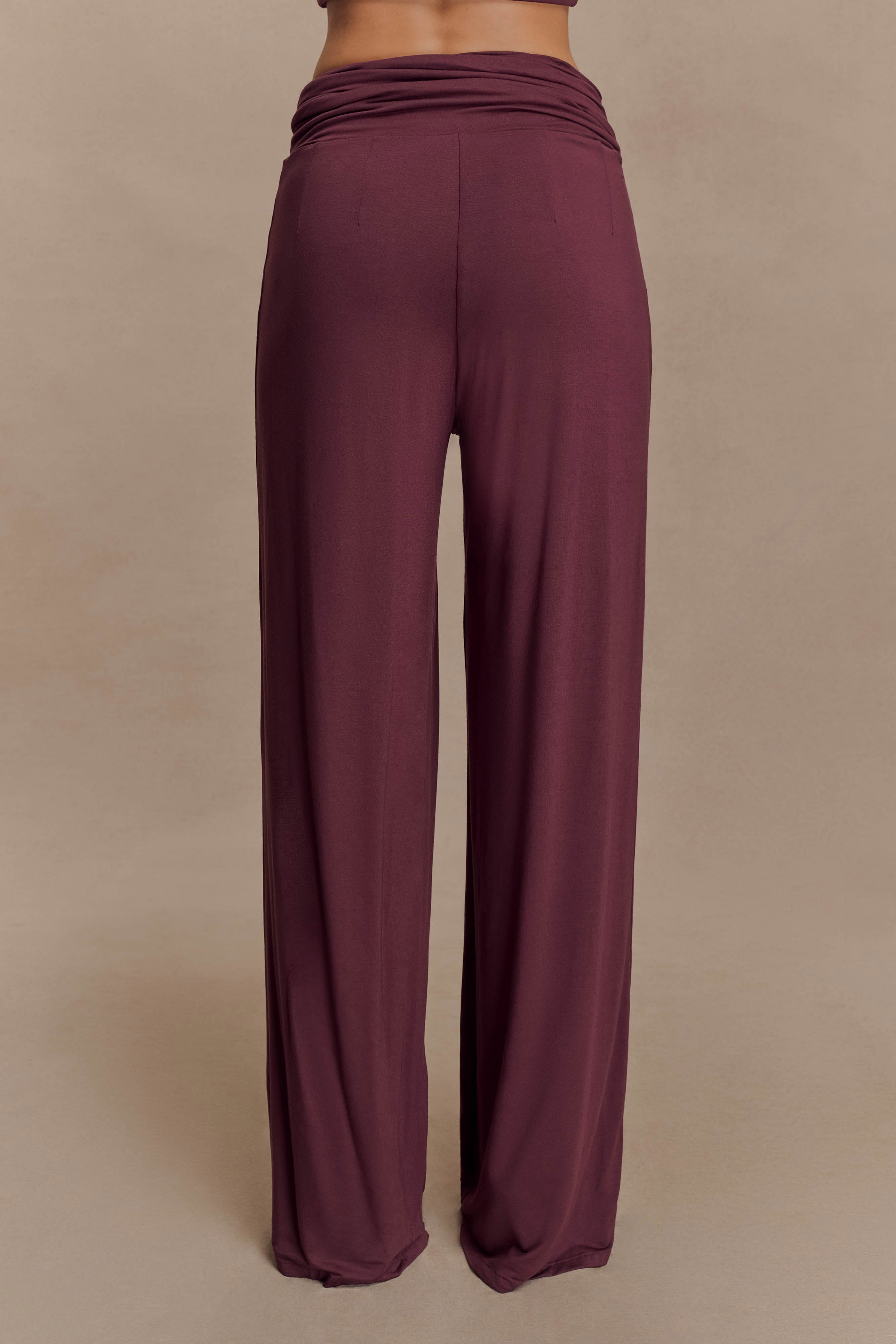 Ramona Modal Straight Leg Pant - Mahogany - Image 4