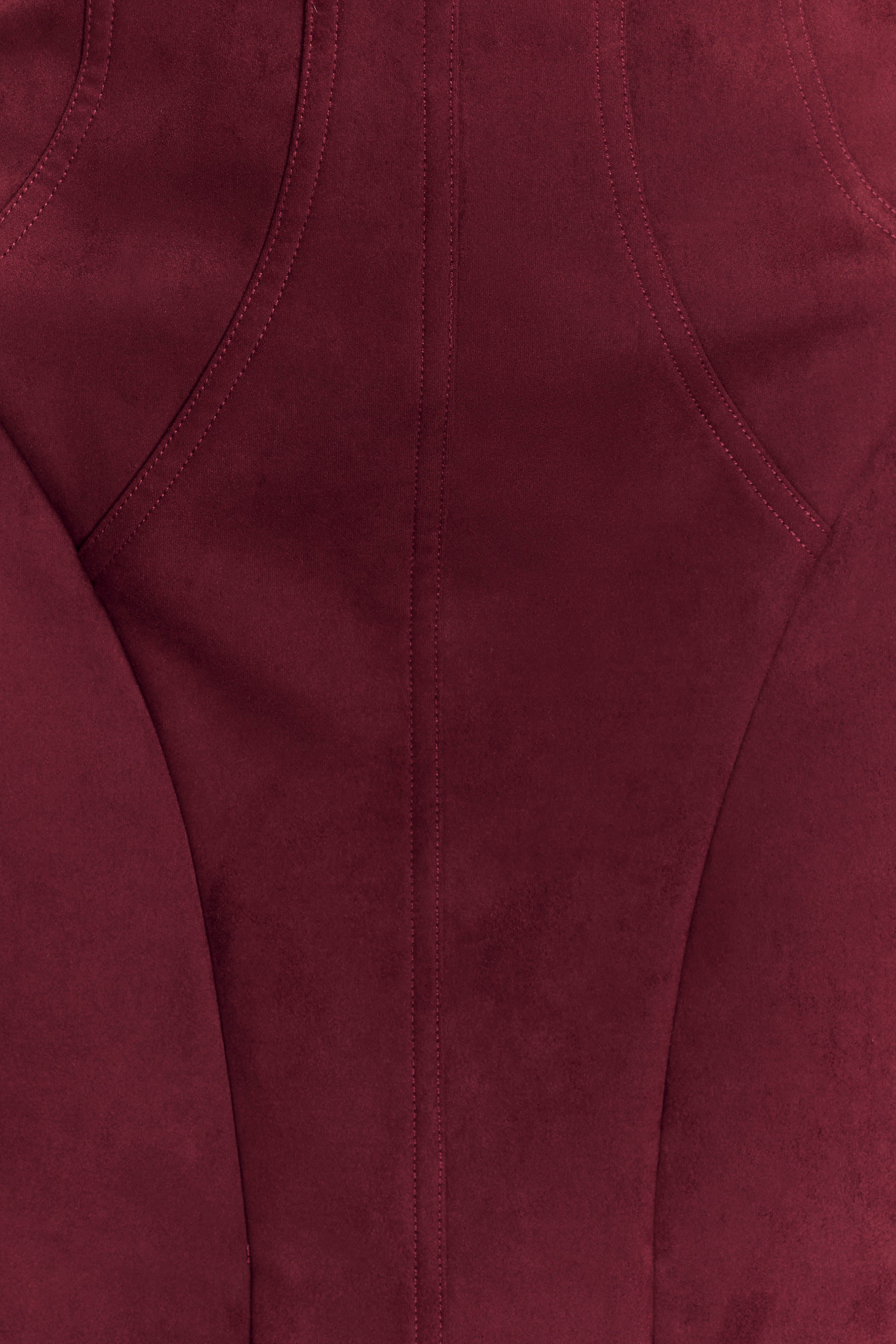 Andy Faux Suede Mini Dress - Wine - Image 6