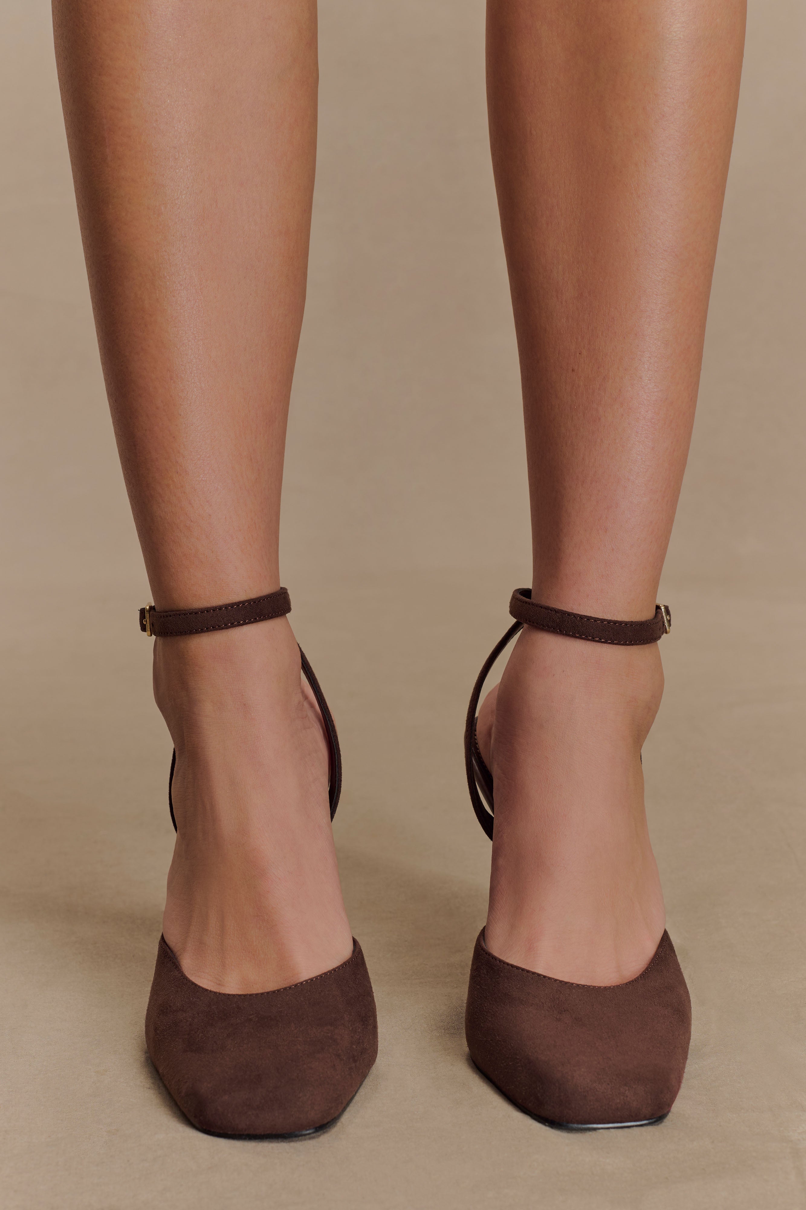 Kaleen Faux Suede Wedge Heel - Chocolate - Image 4