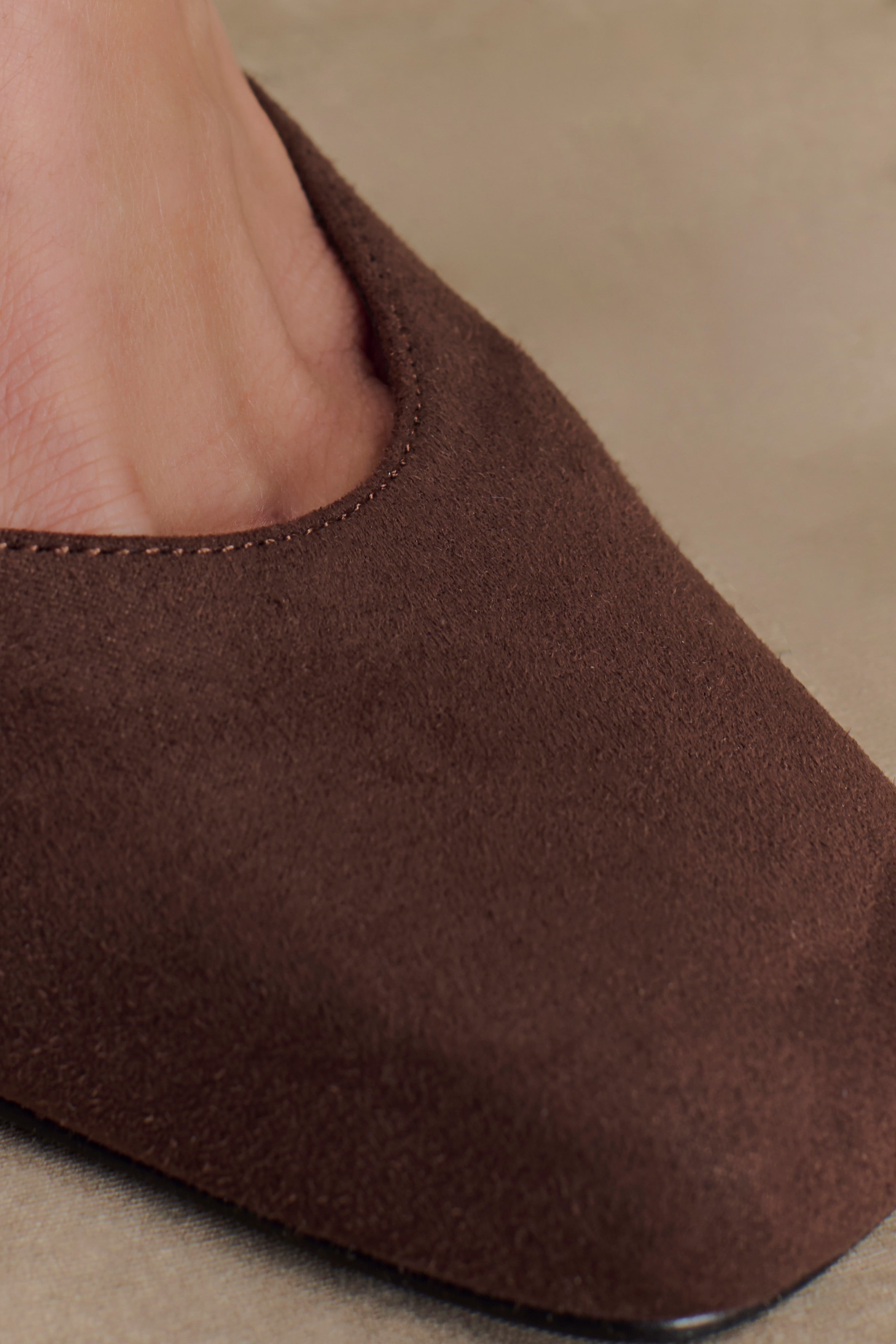 Kaleen Faux Suede Wedge Heel - Chocolate - Image 5