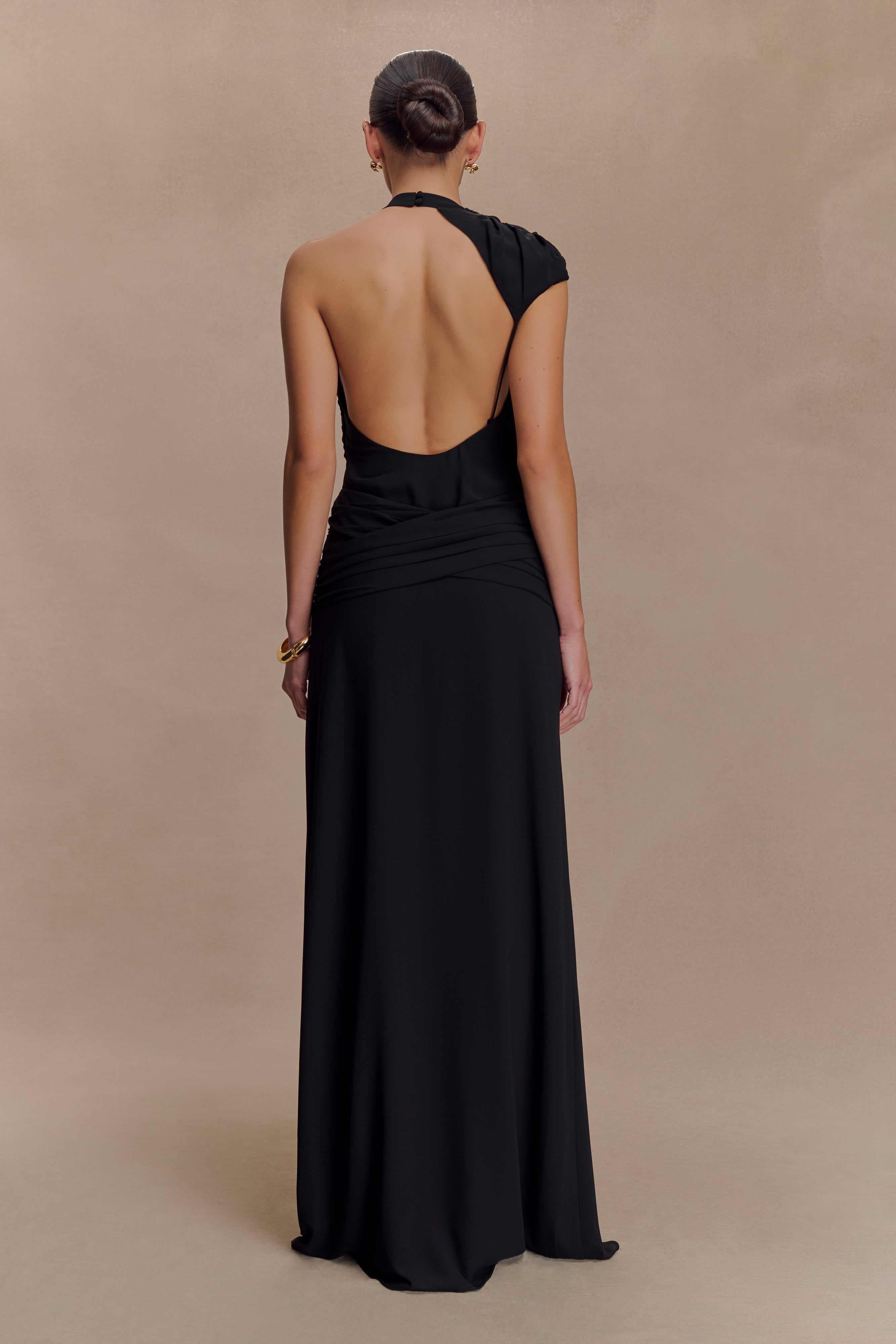 Alternative view of Analia Chiffon Maxi Dress - Black