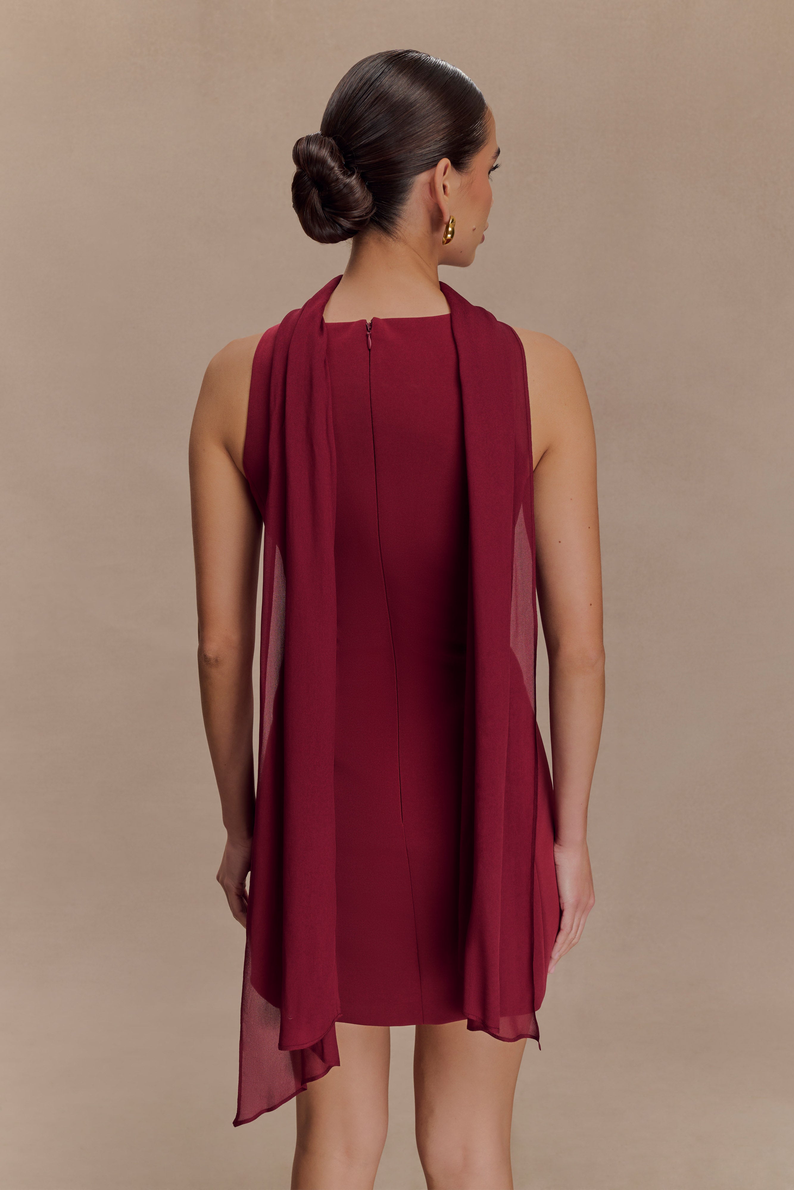 Alternative view of Skyler Suiting Embroidered Mini Dress - Wine