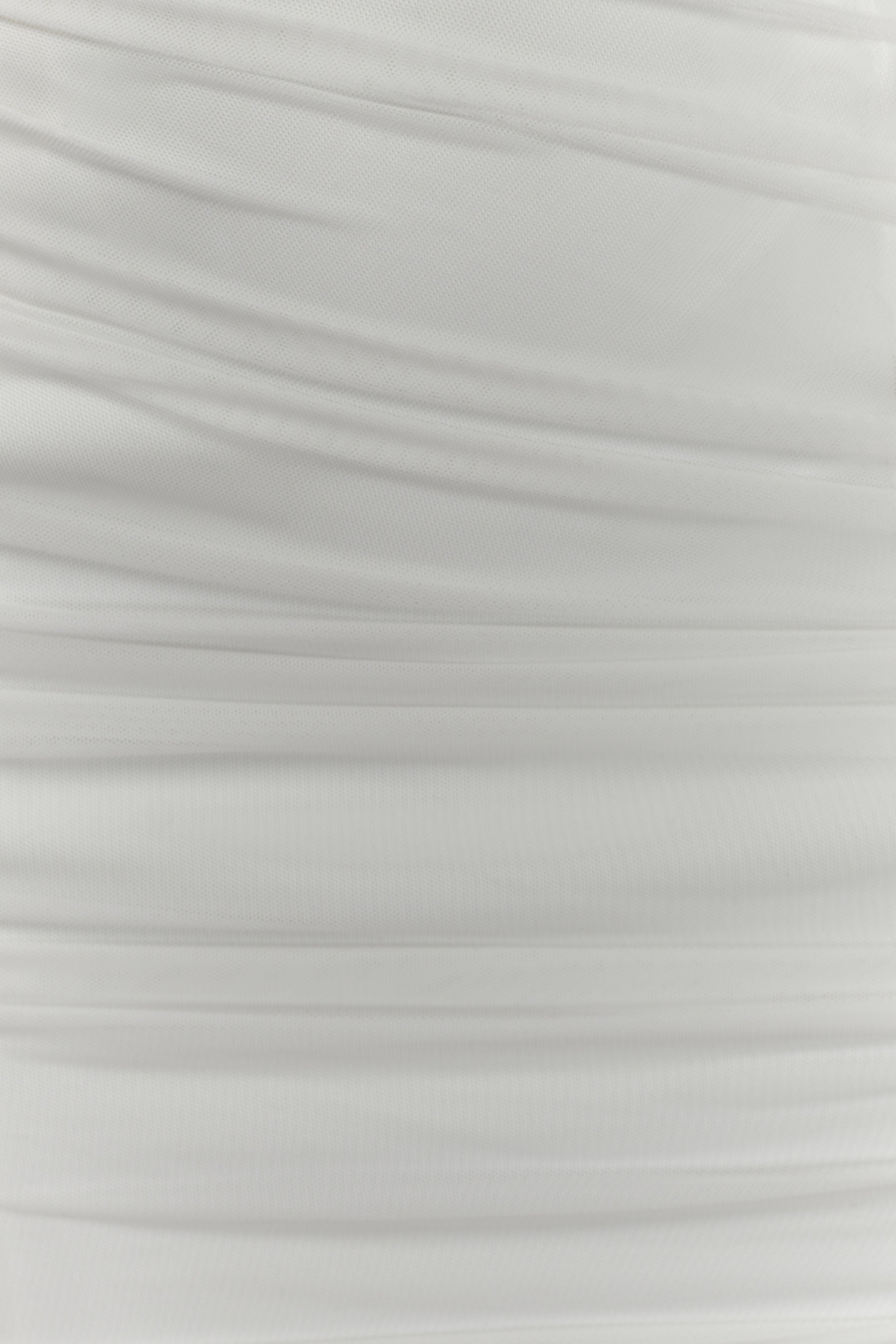 Jianna Strapless Mesh Mini Dress - White - Image 5