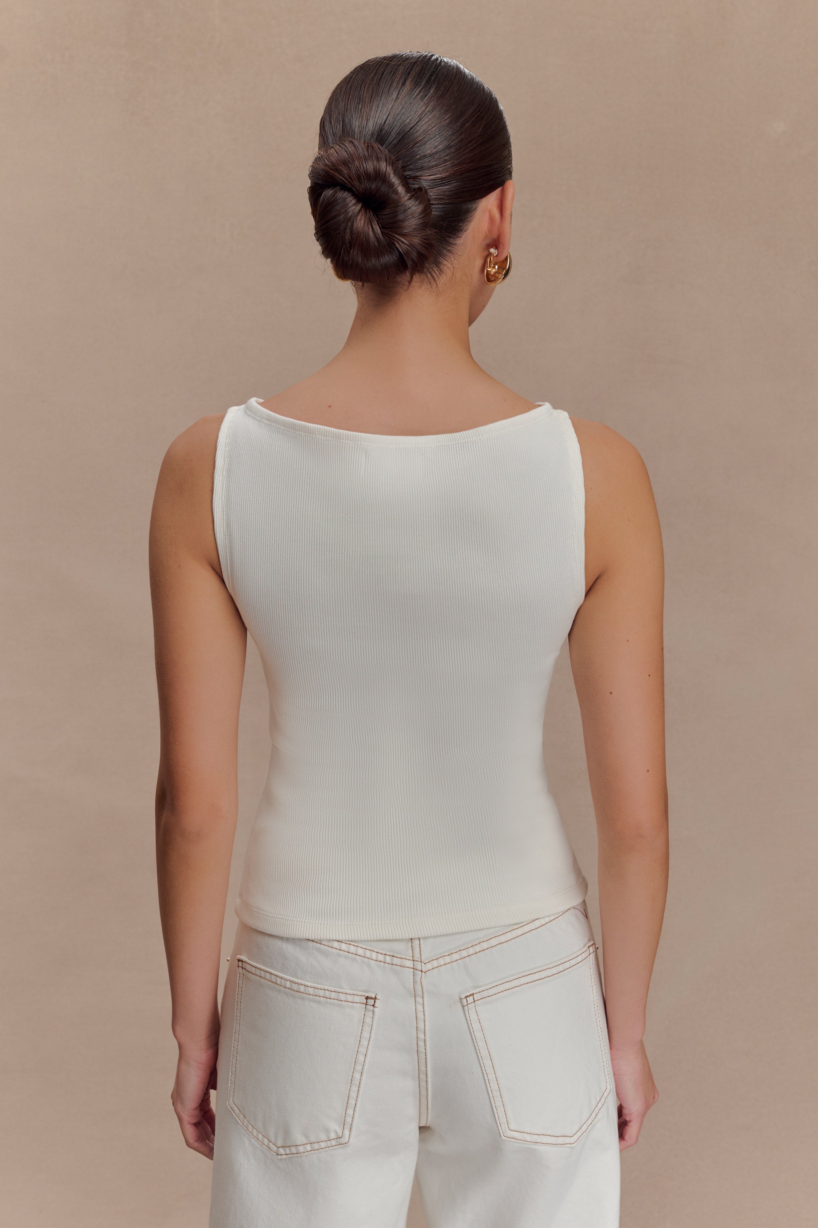 Alternative view of Coraline Panelled Sleeveless Top - White