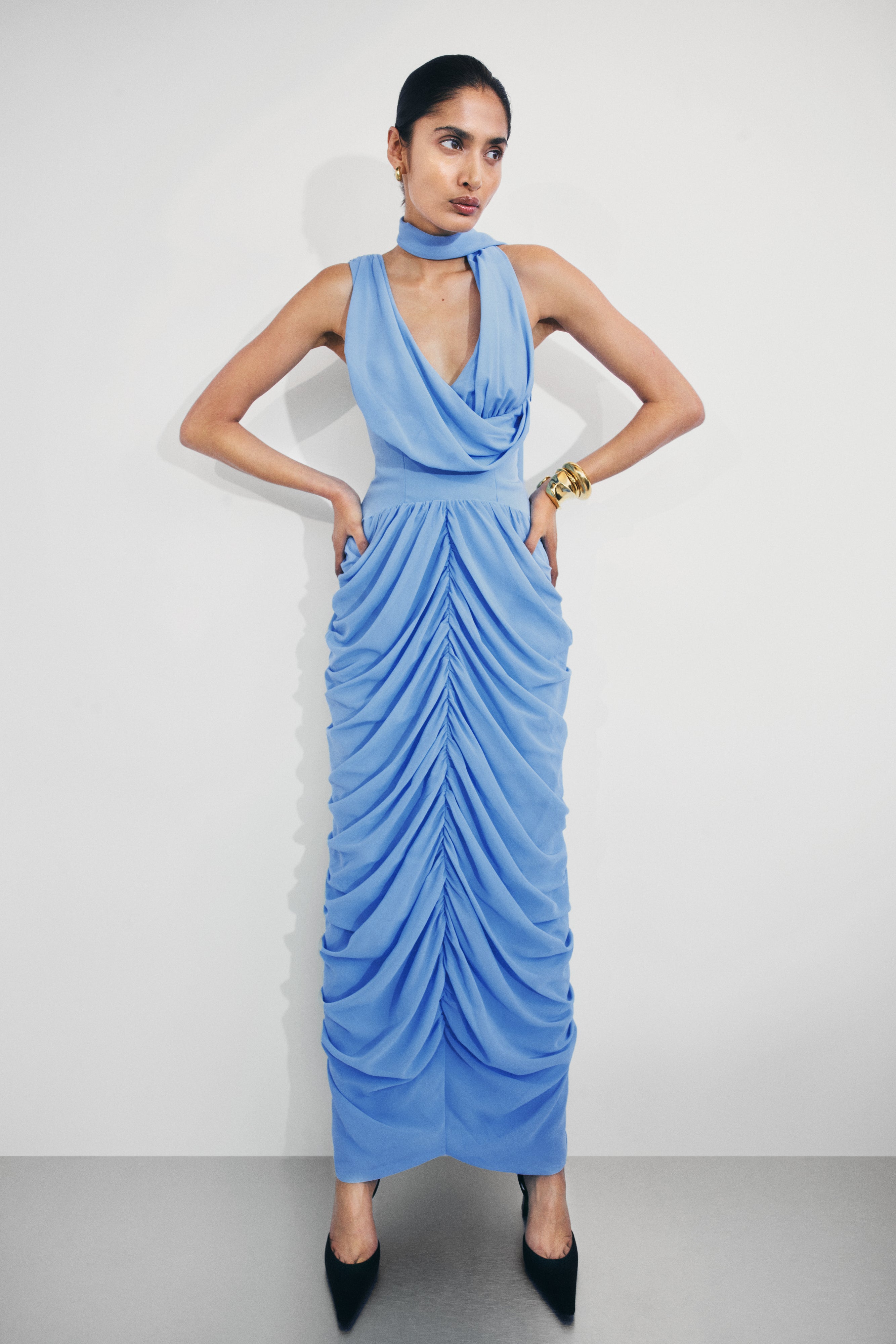 Alternative view of Alex Chiffon Maxi Dress - Blue