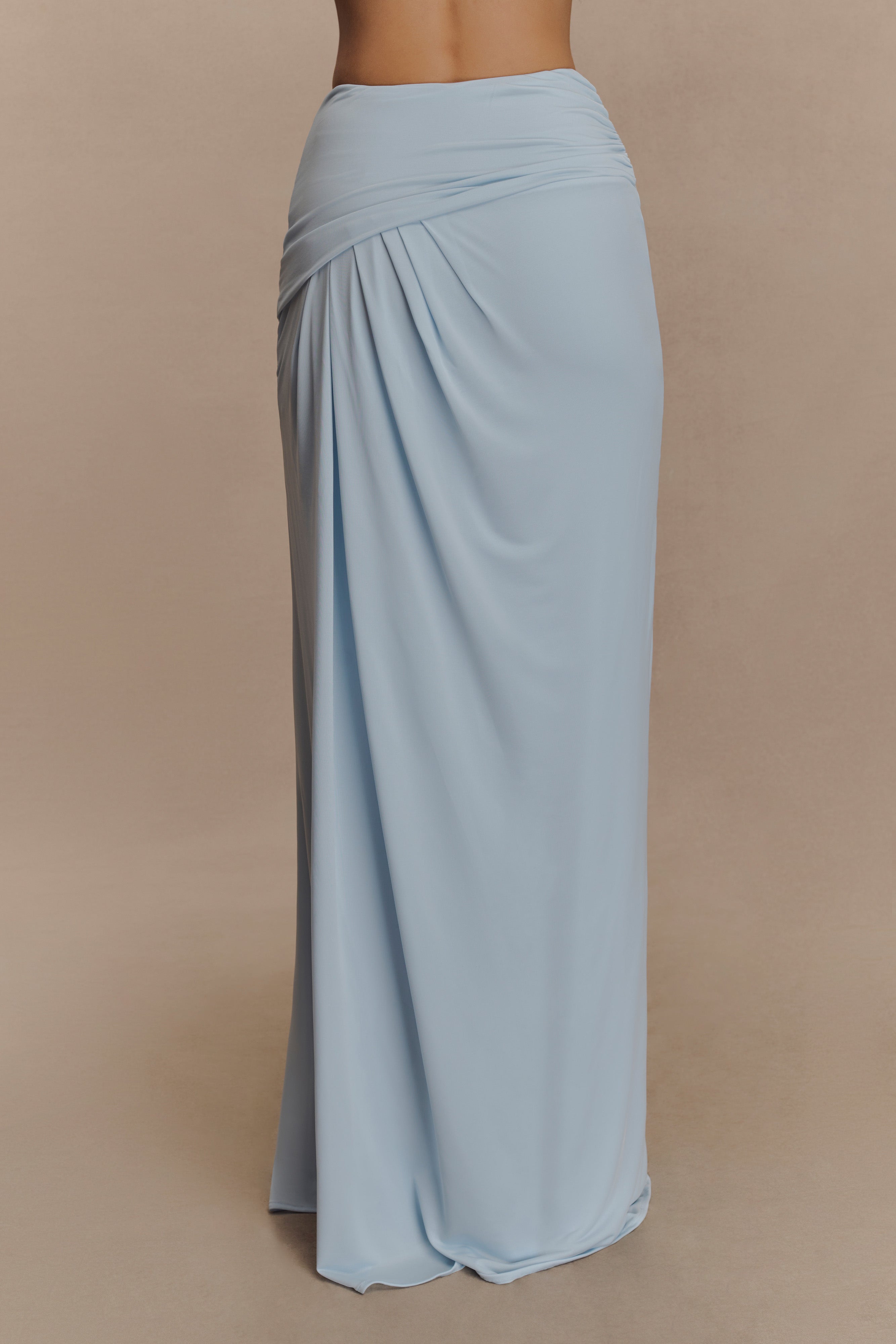 Alternative view of Calandra Slinky Maxi Skirt - Pale Blue