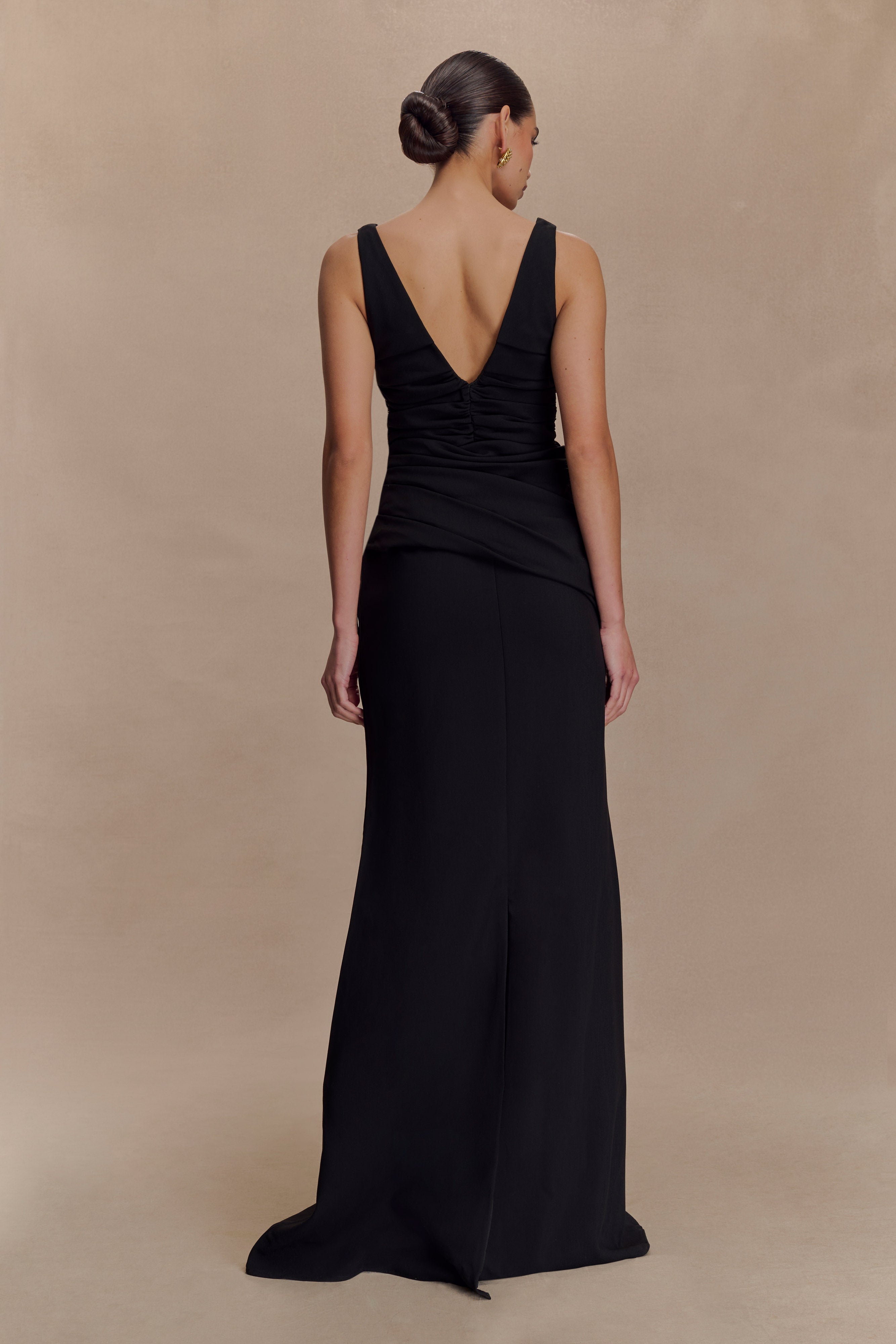 Alternative view of Axton Low Neck Maxi Dress - Black