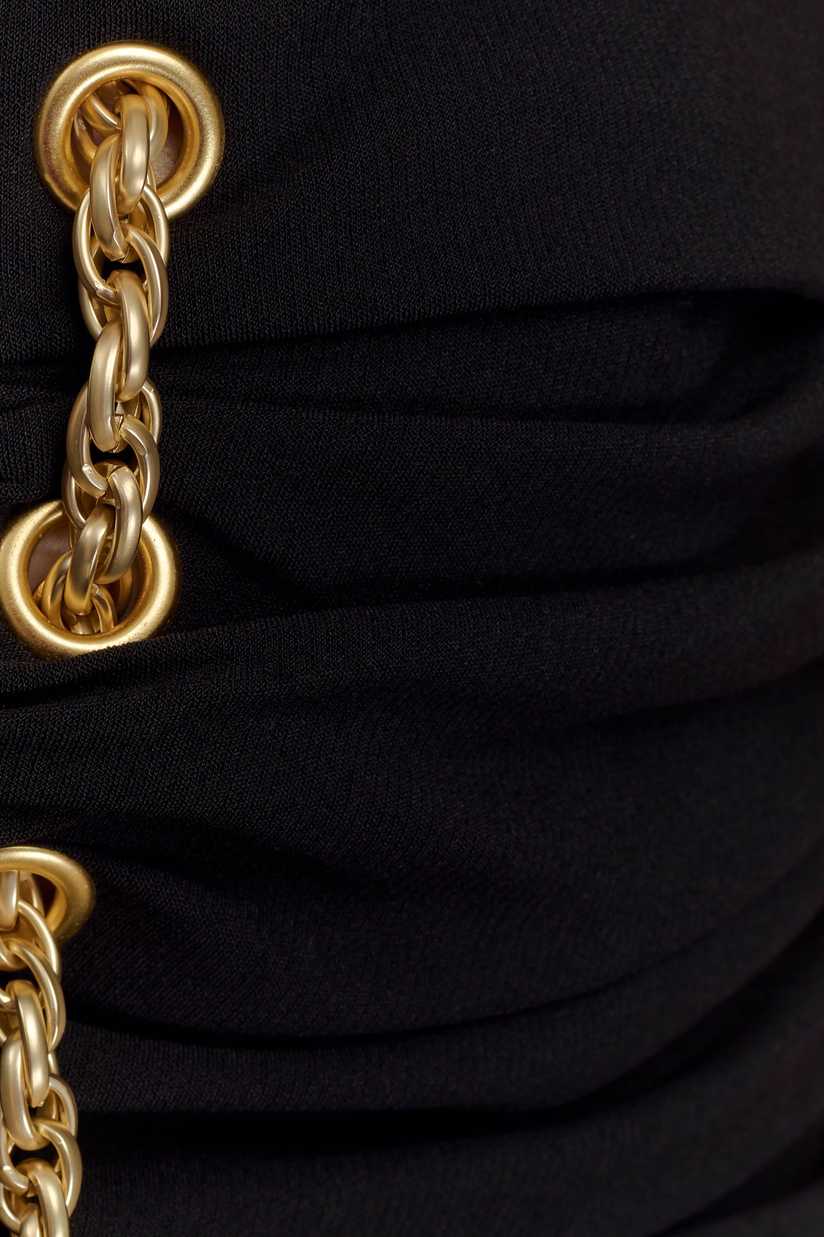 Axton Low Neck Maxi Dress - Black - Image 5
