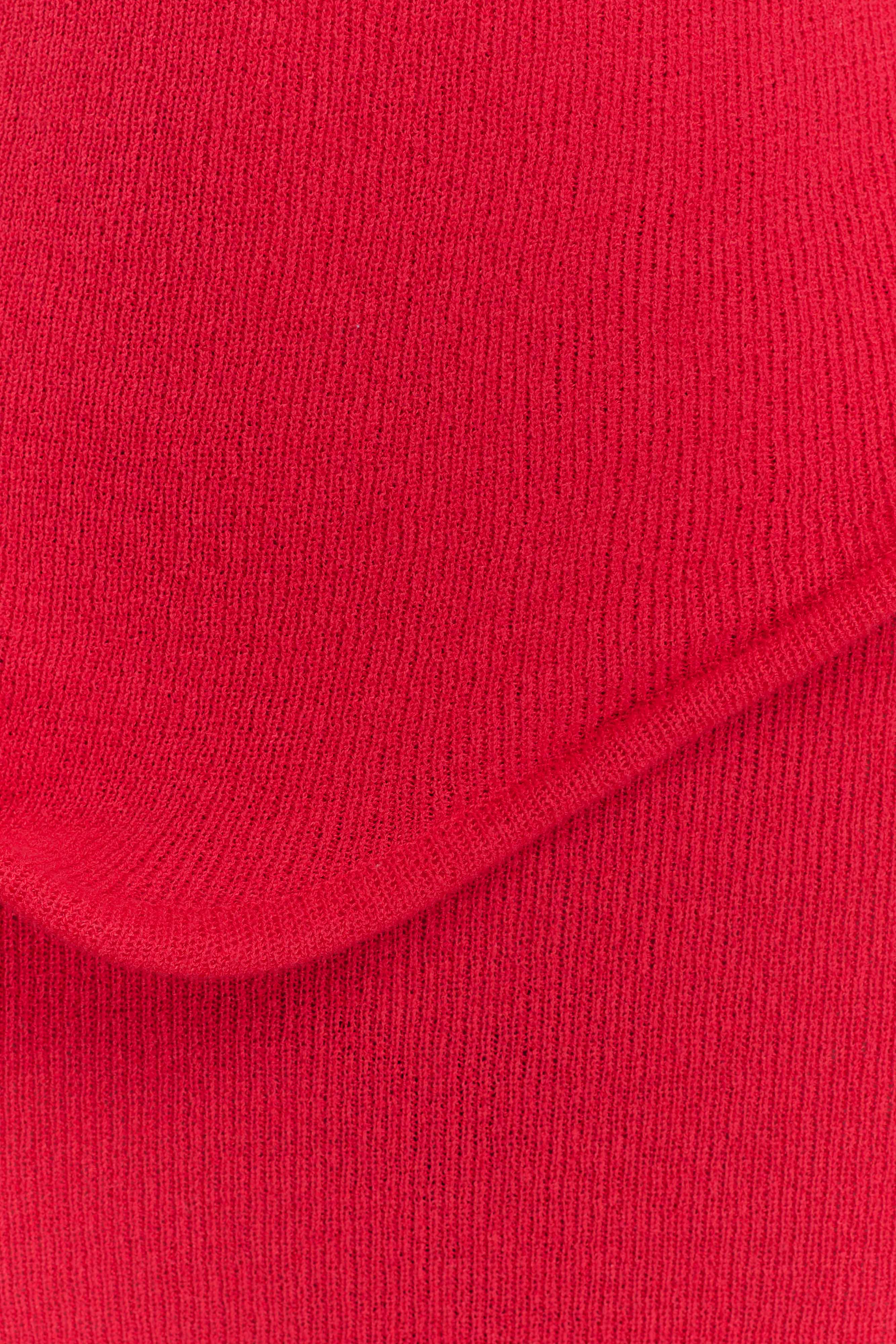 Caprice Halter Knit Maxi Dress - Red - Image 4