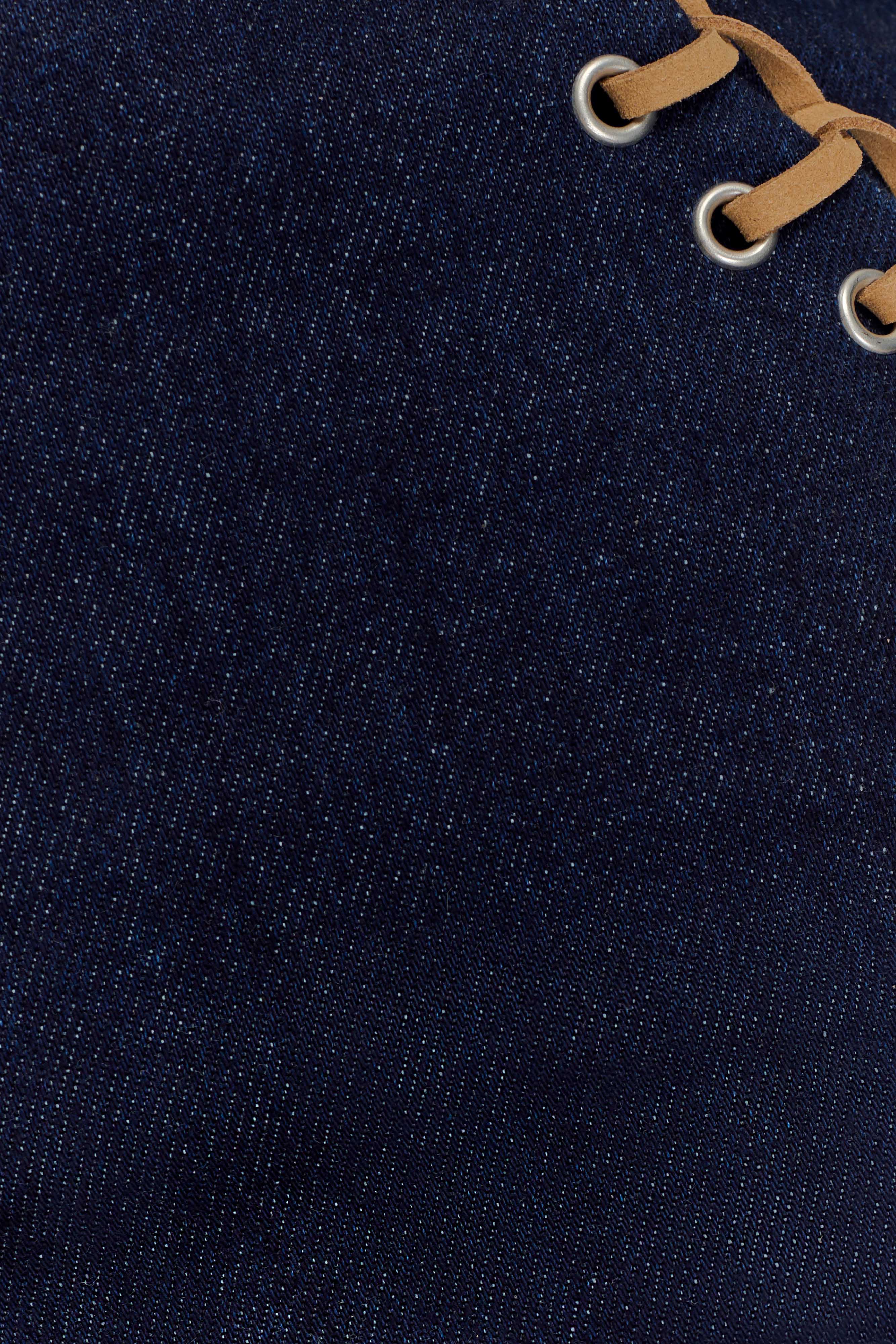Meryl Lace Up Denim Jean - Indigo Blue - Image 6