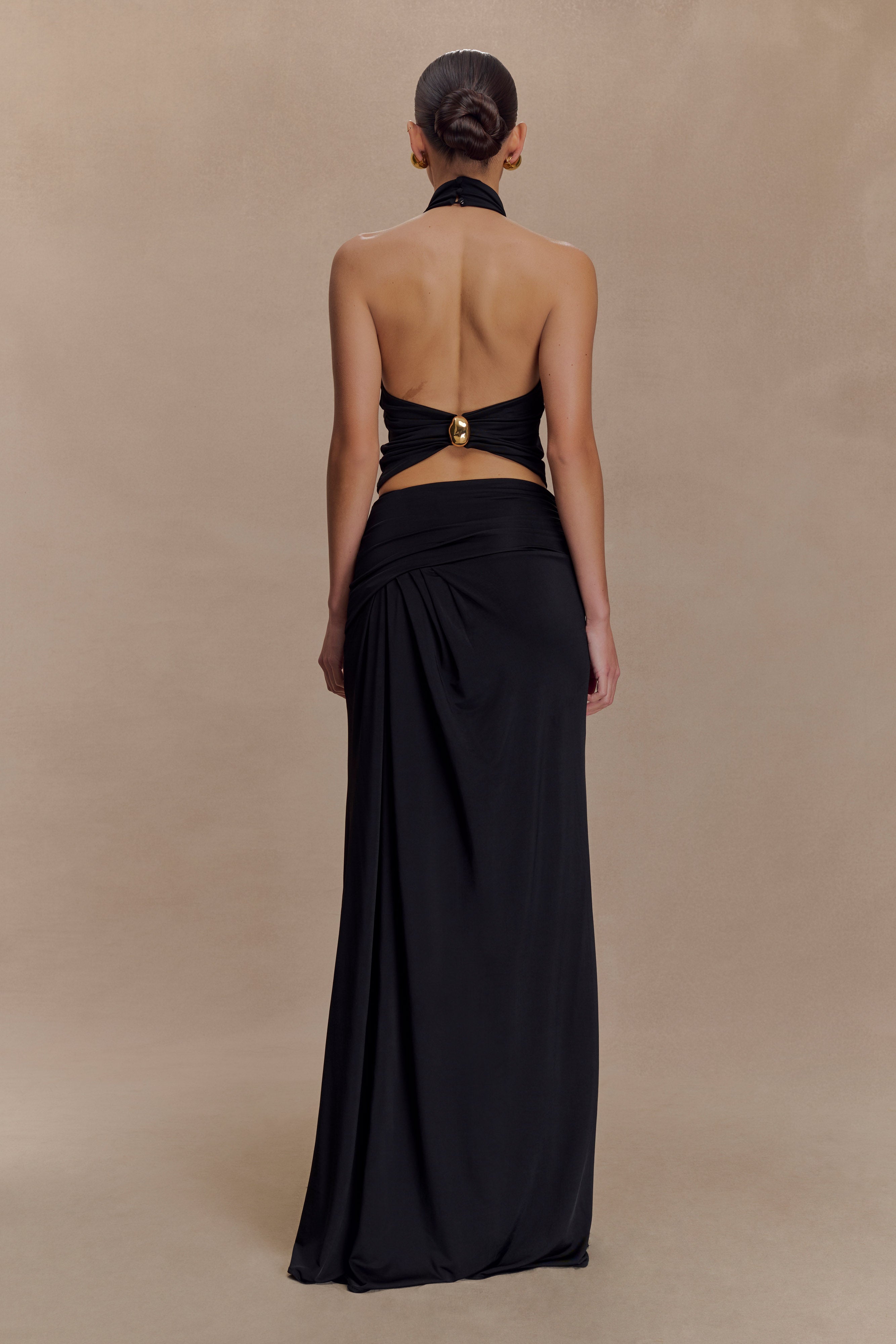 Alternative view of Calandra Slinky Maxi Skirt - Black