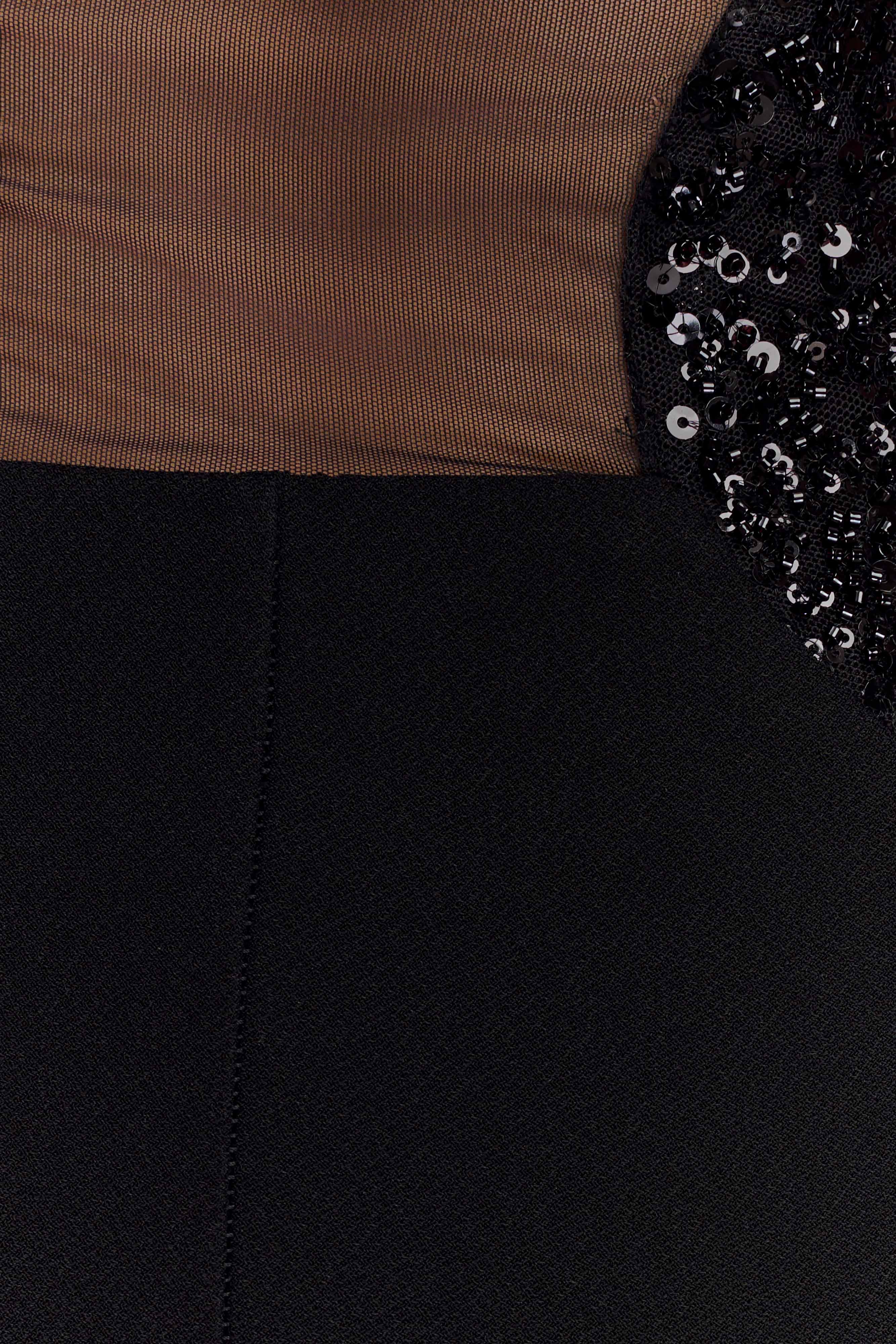 Angelique Beaded Crepe Maxi Dress - Black - Image 6