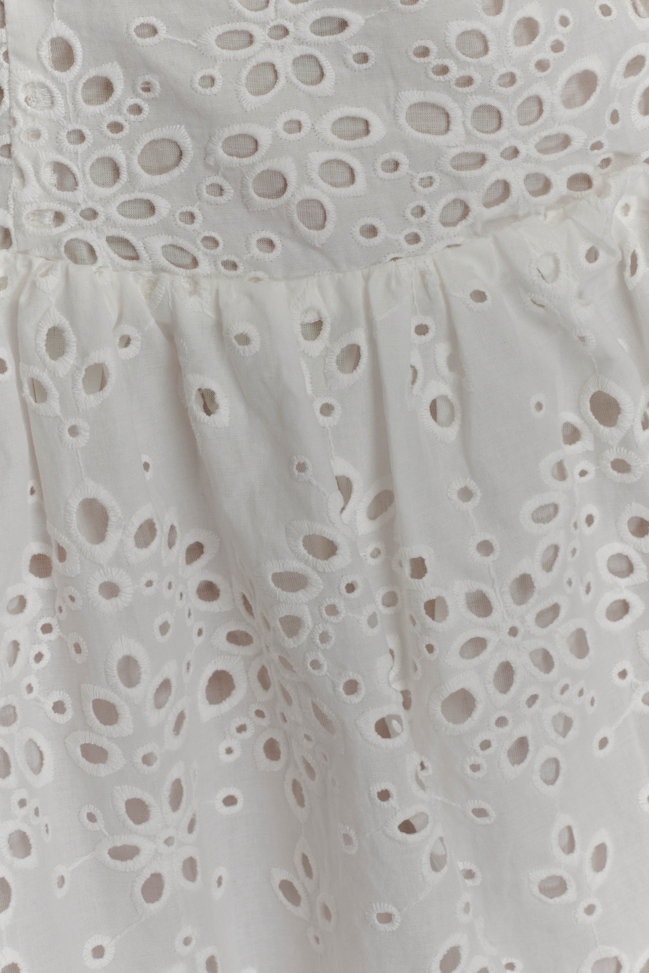 Carlina Broderie Mini Dress - White - Image 7