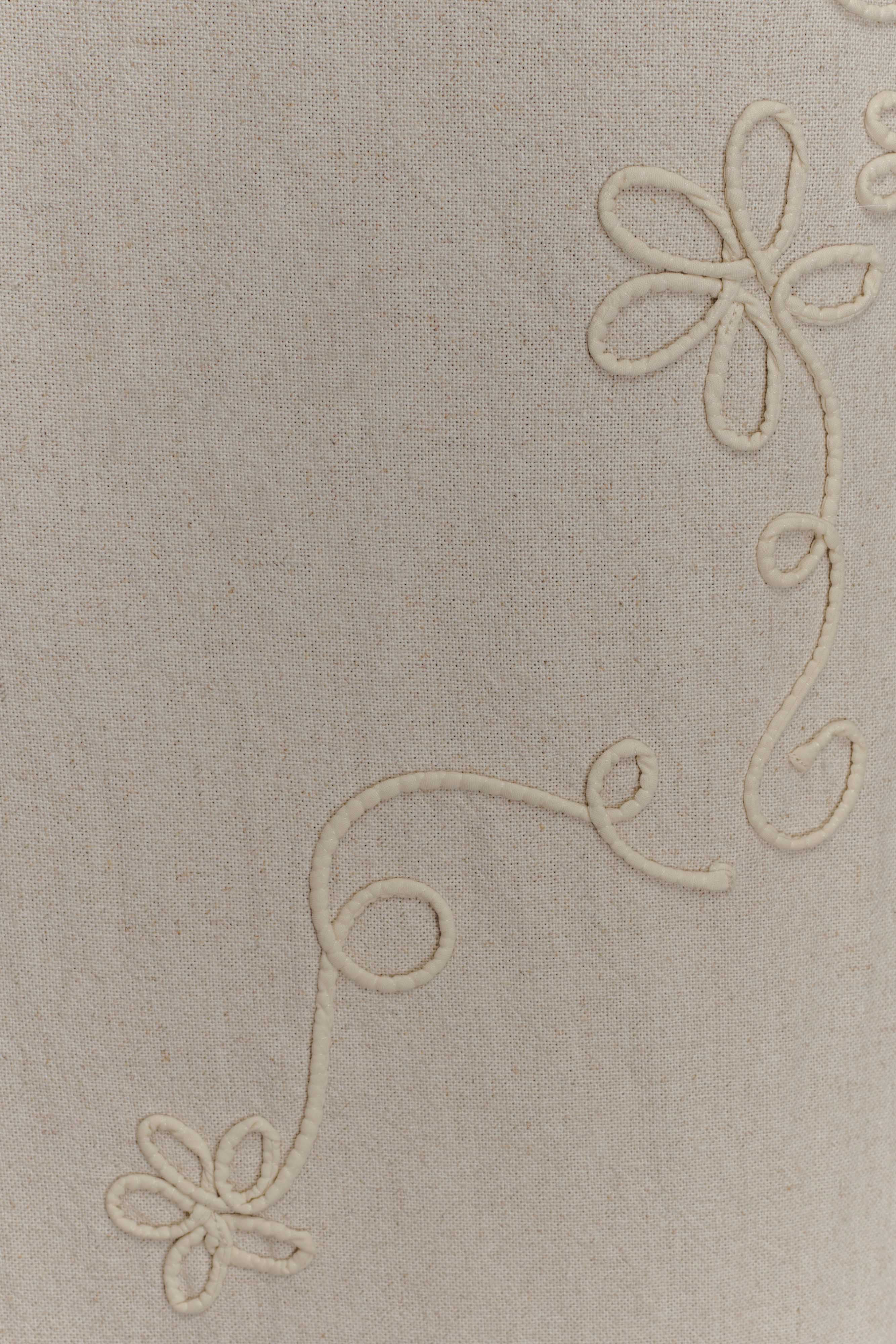Casey Linen Embroidered Maxi Skirt - Natural - Image 6