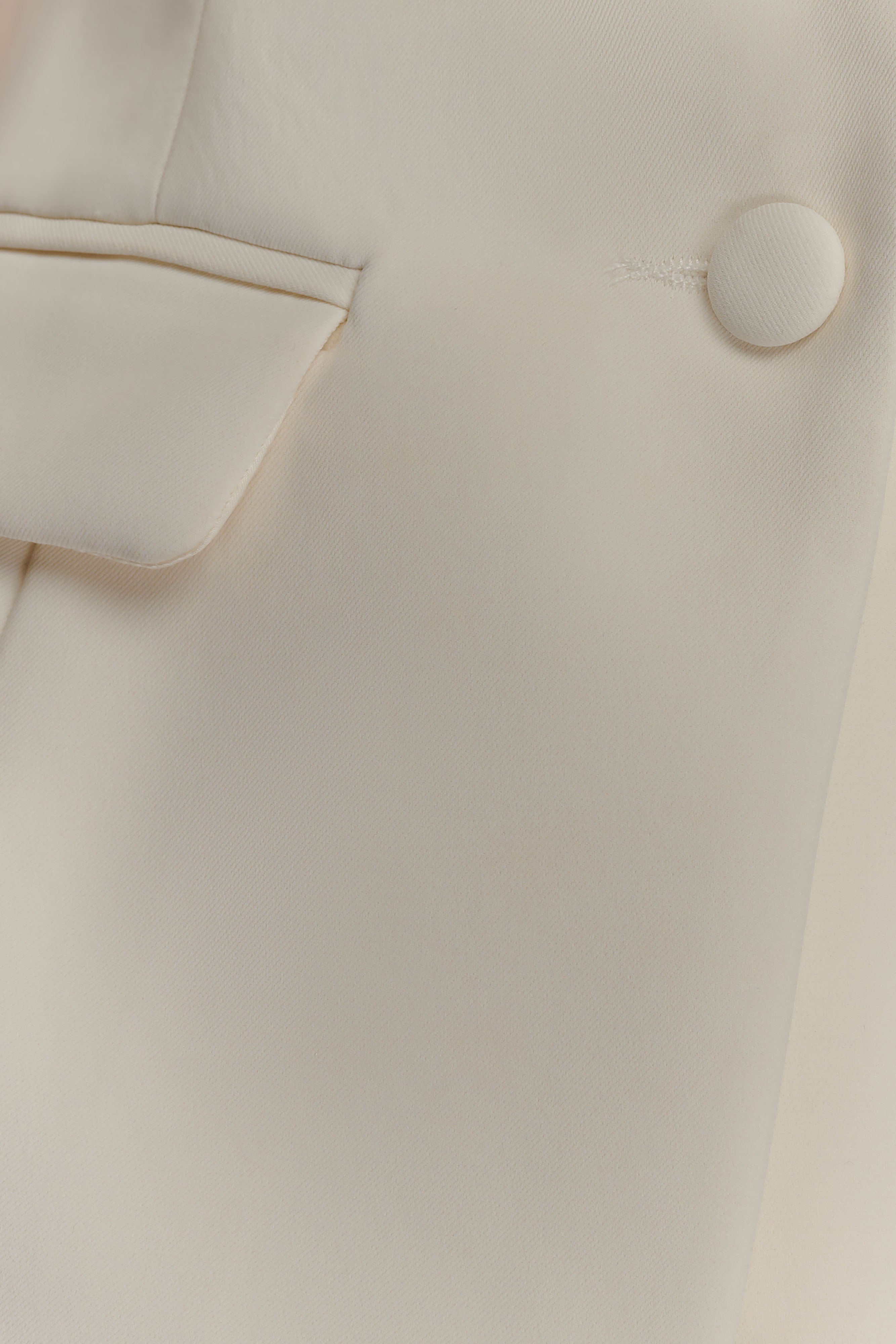 Opal Puff Sleeve Suiting Top - Ivory - Image 5