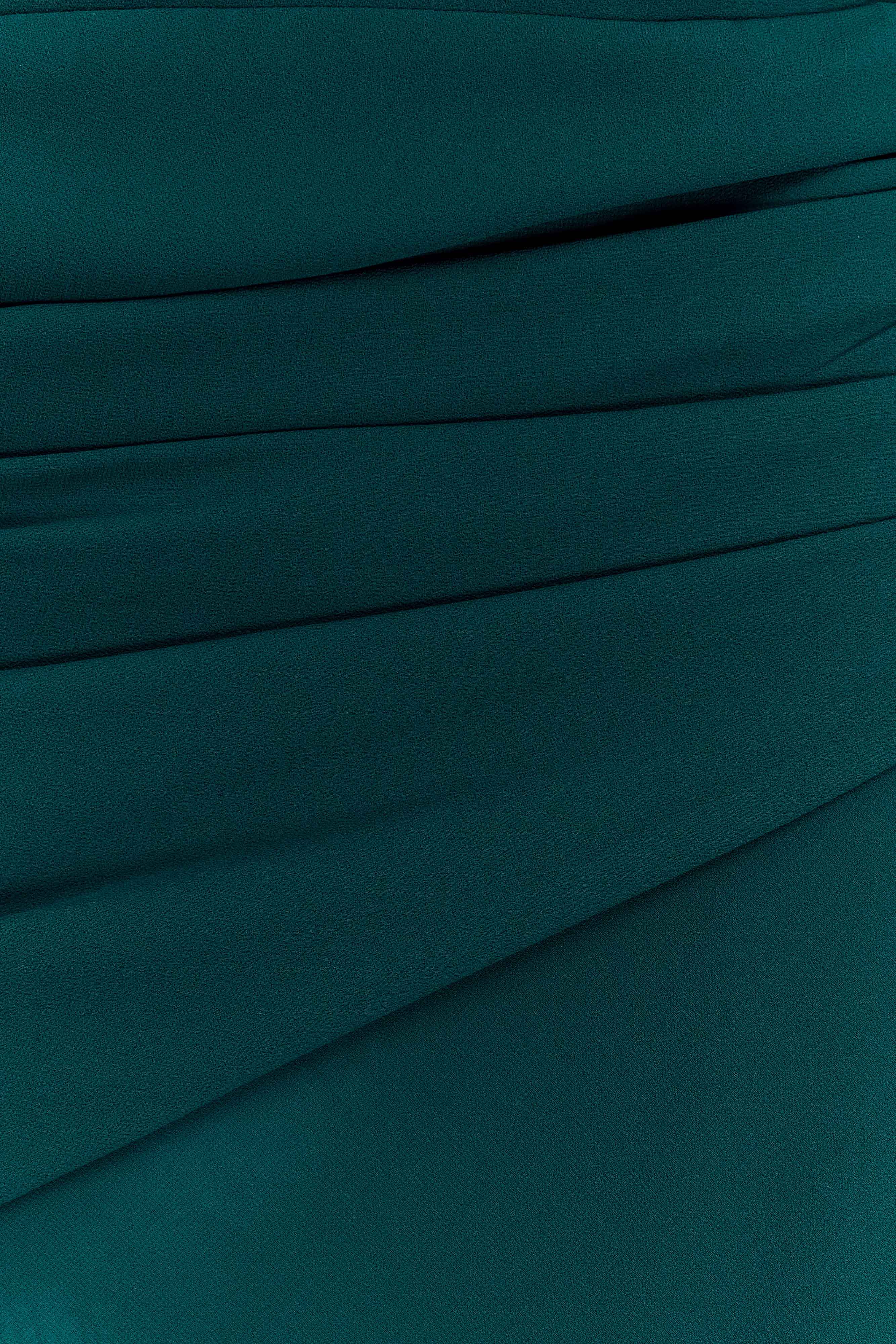 Giulia Chiffon Draped Mini Dress - Dark Emerald - Image 7