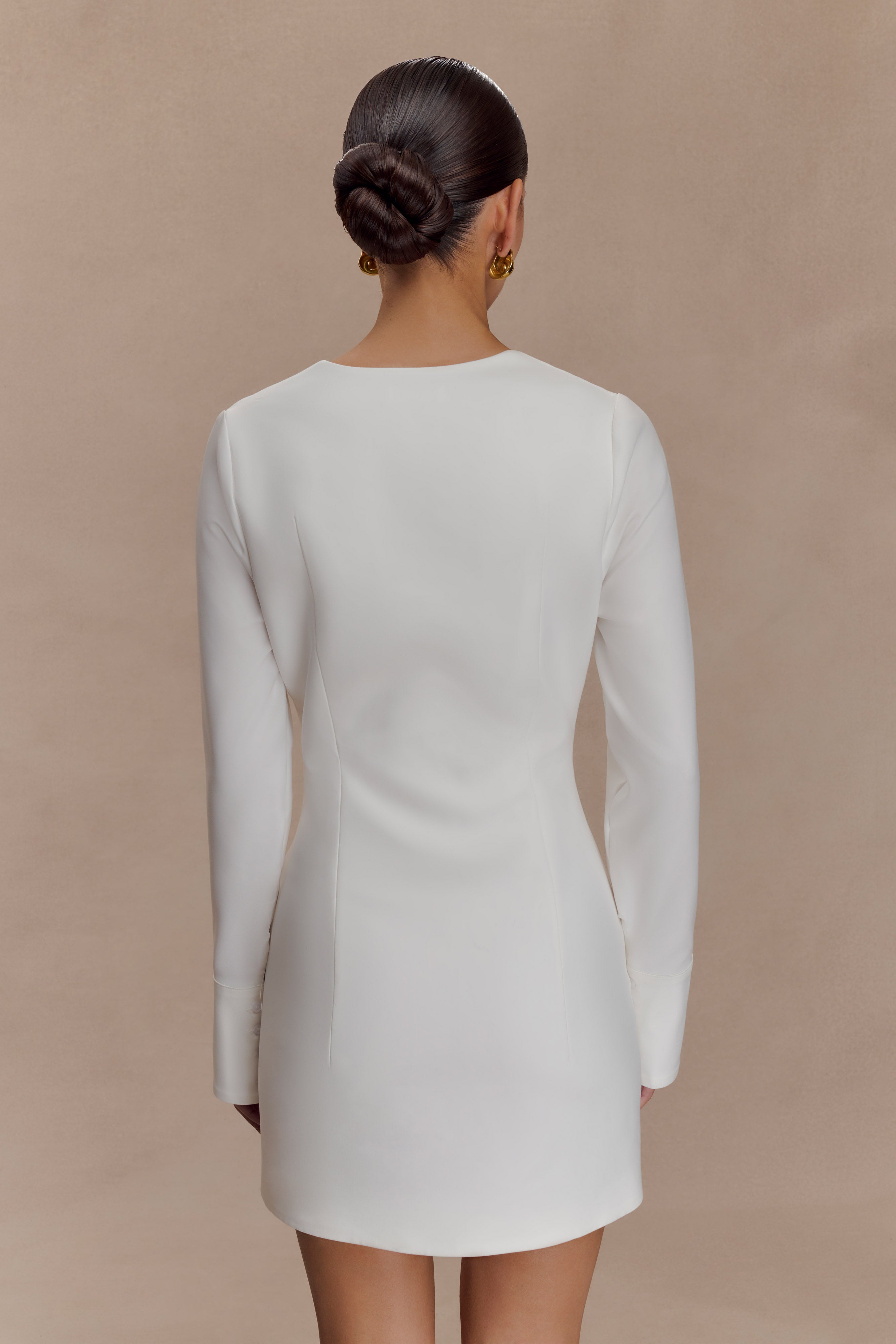 Alternative view of Carina Peplum Cotton Shirt Dress - White