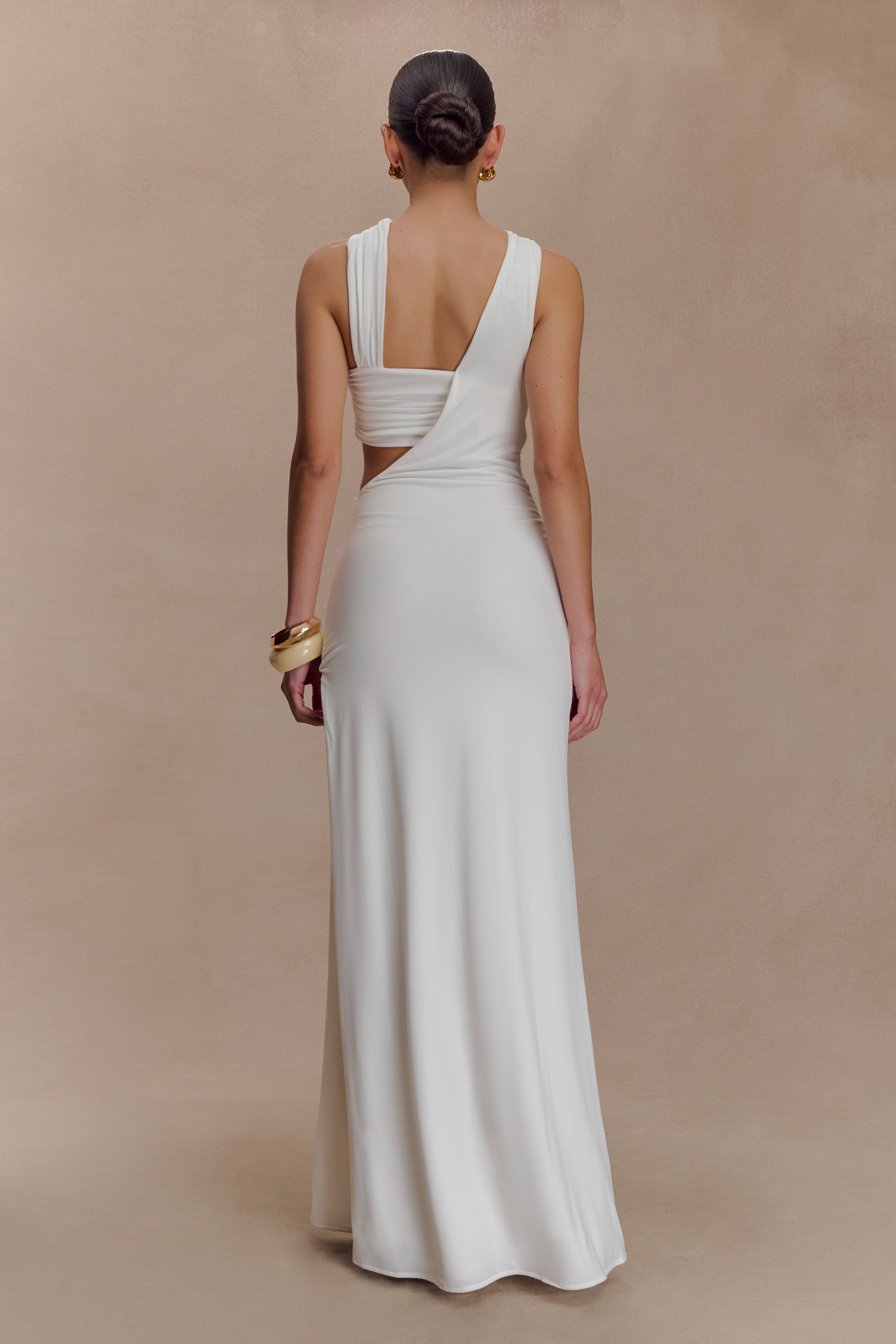Alternative view of Lottie Slinky Maxi Dress With Split - White