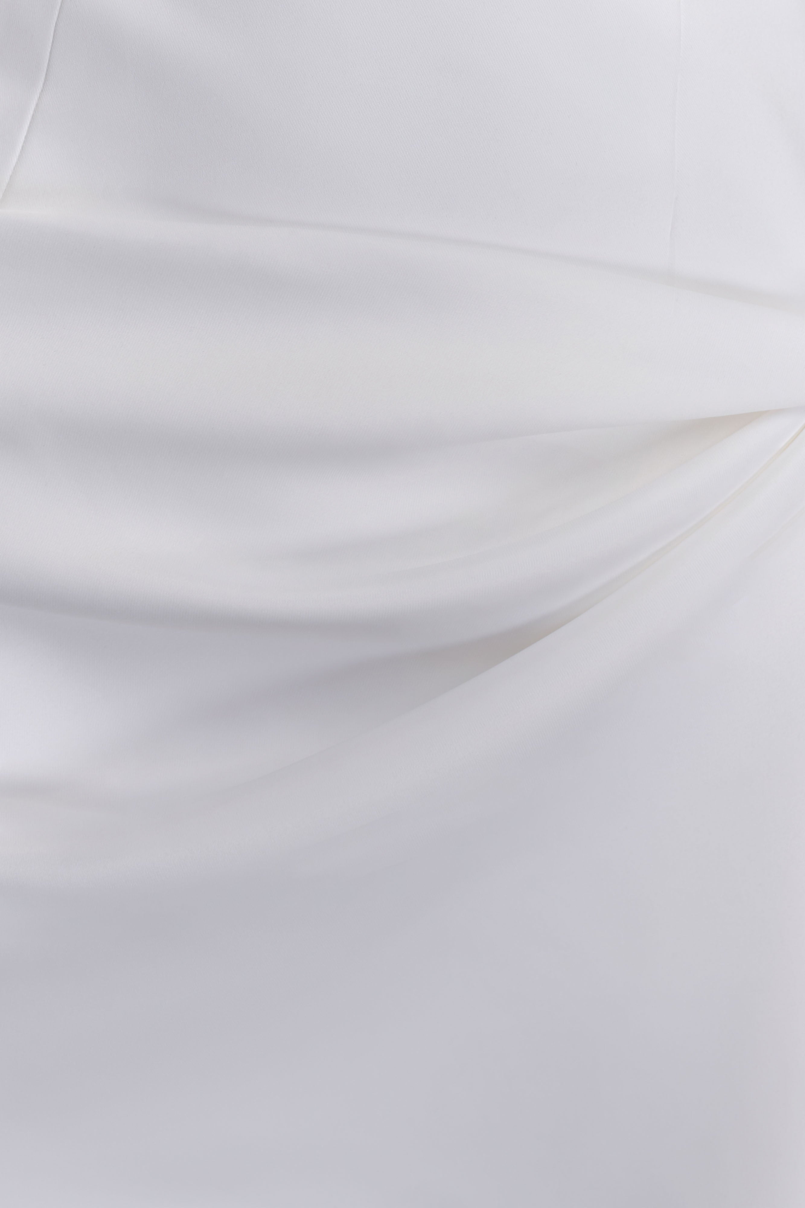Evianna Strapless Gathered Mini Dress - White - Image 8