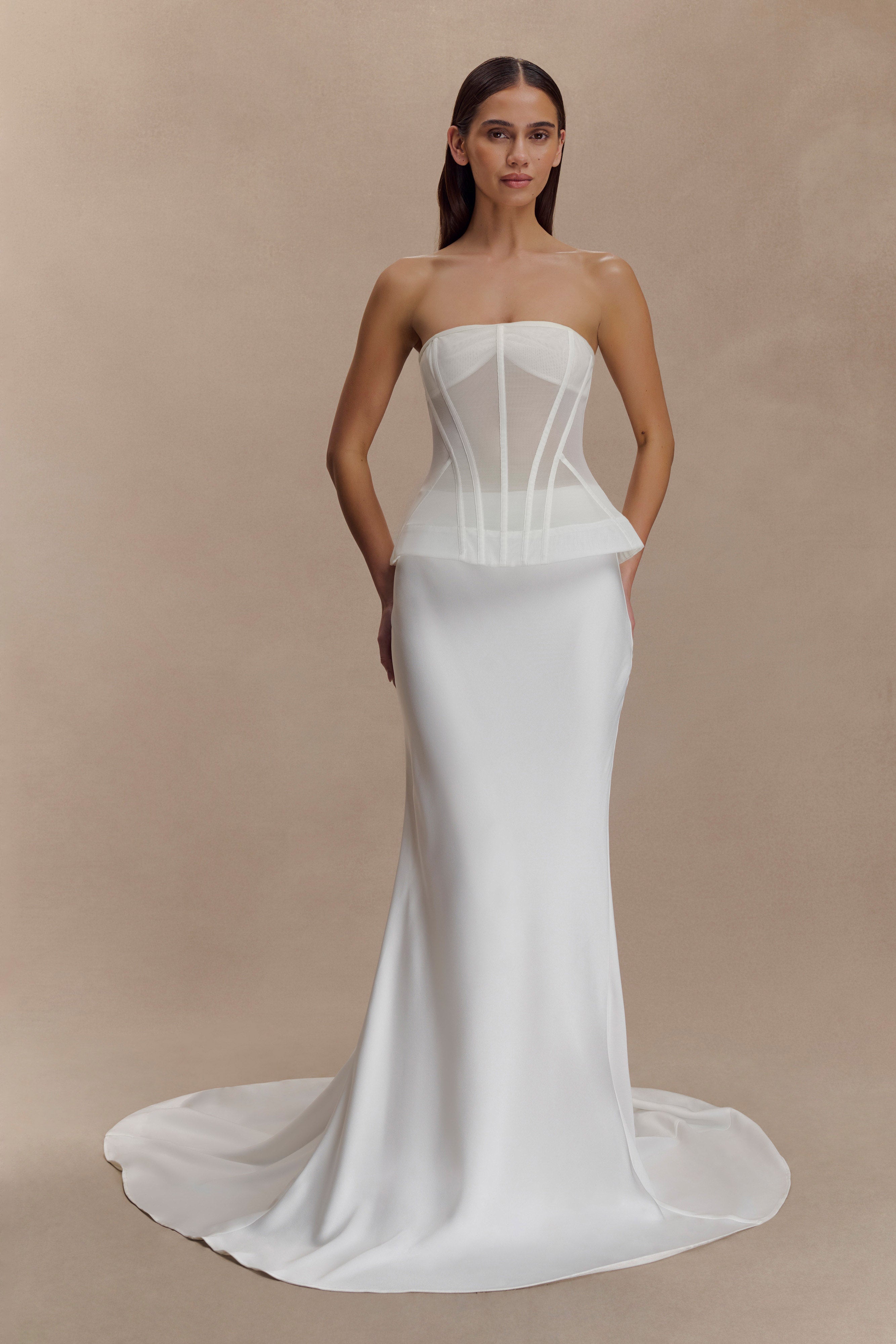 Clara Fishtail Maxi Skirt - White - Image 3