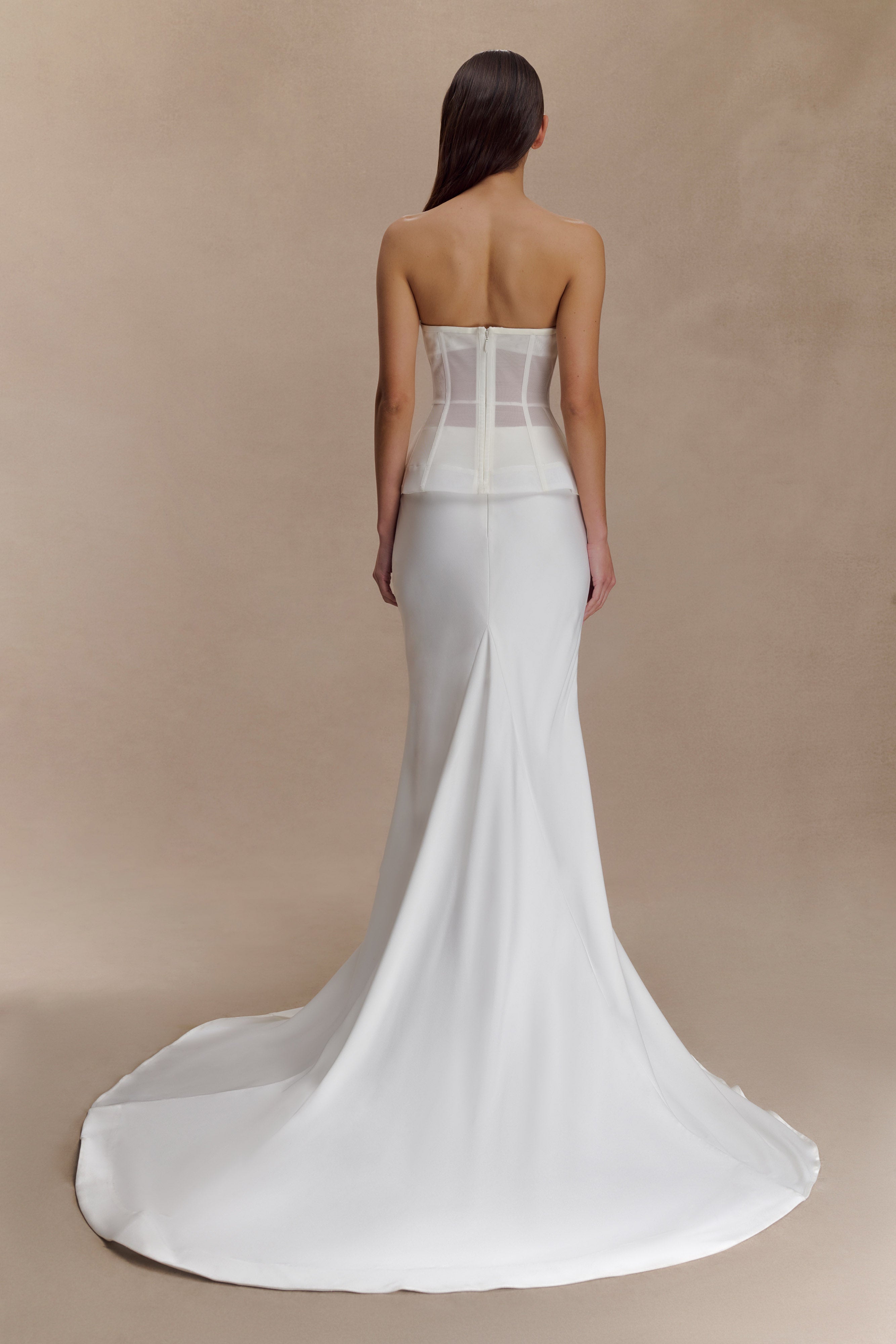 Alternative view of Clara Fishtail Maxi Skirt - White