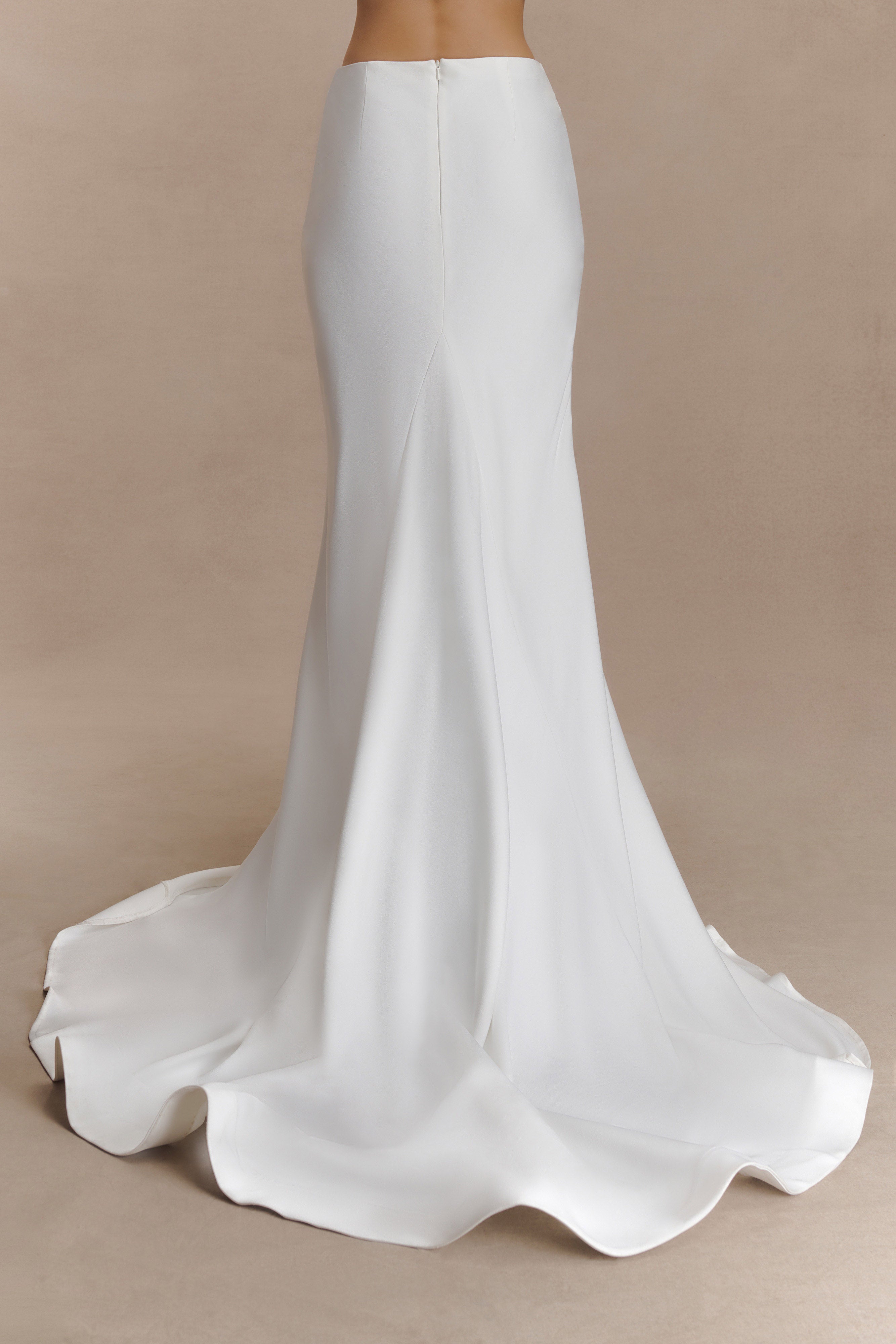 Clara Fishtail Maxi Skirt - White - Image 4