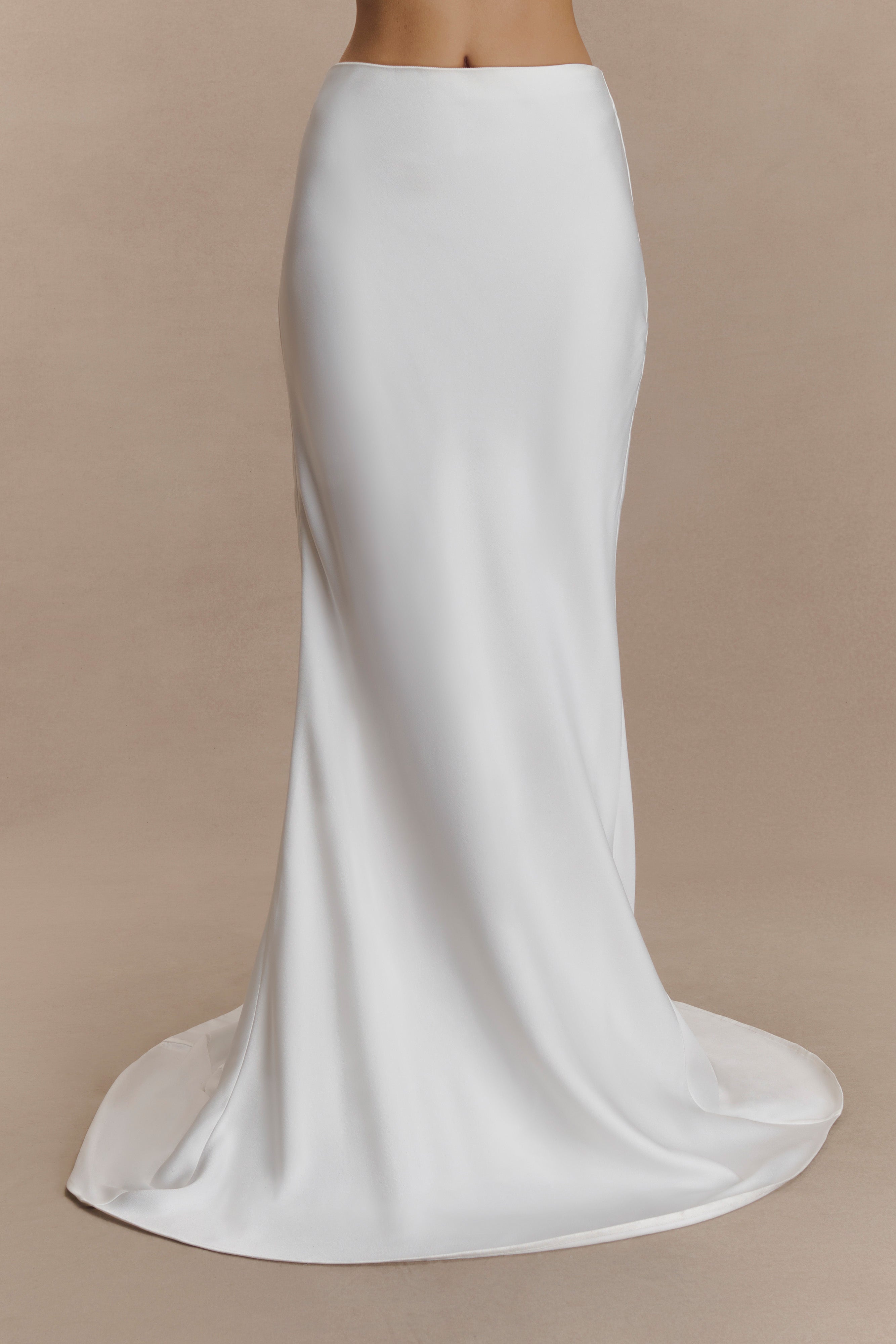 Clara Fishtail Maxi Skirt - White - Image 5